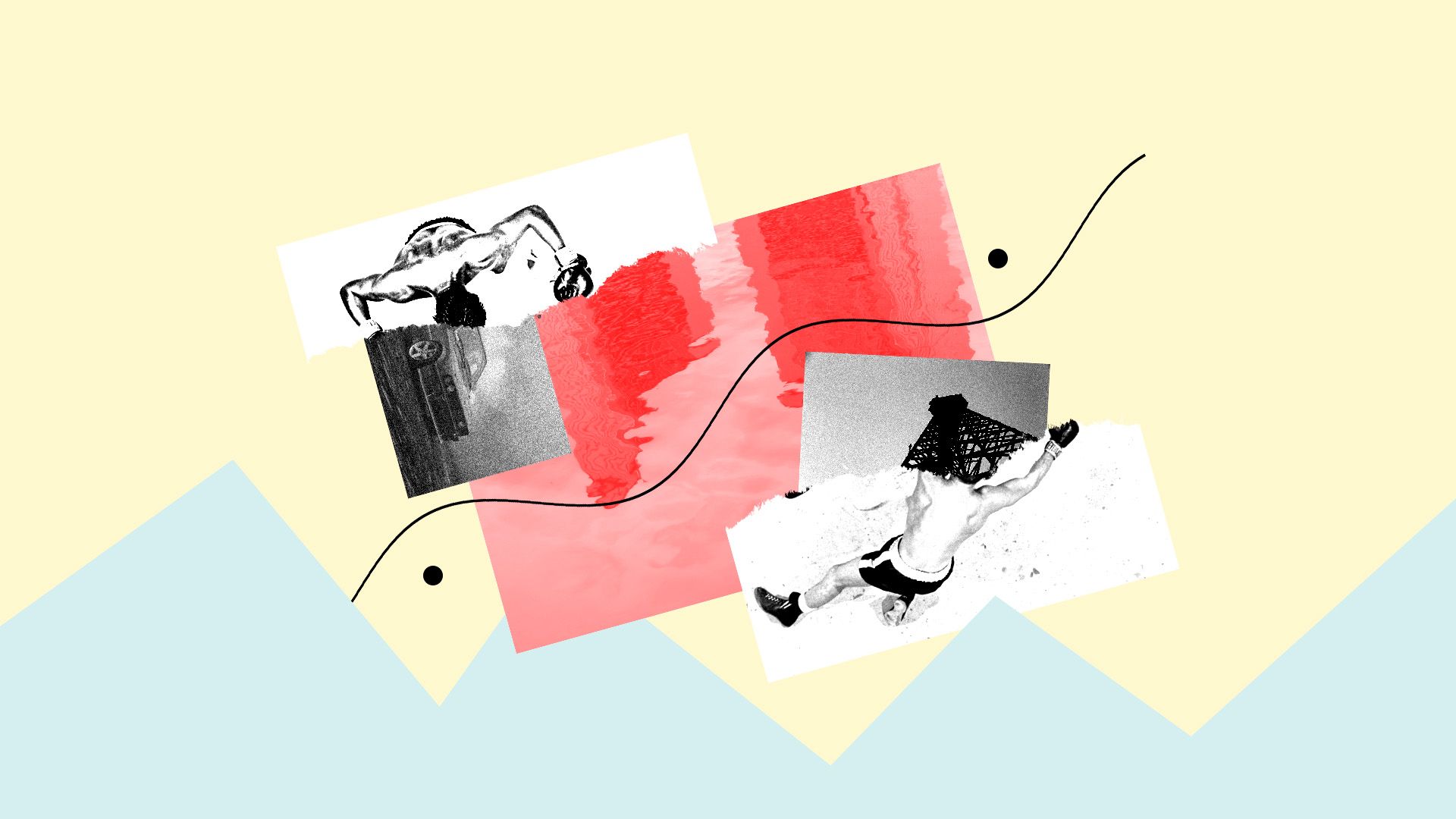 Collage of car, telecom, and fighting photos