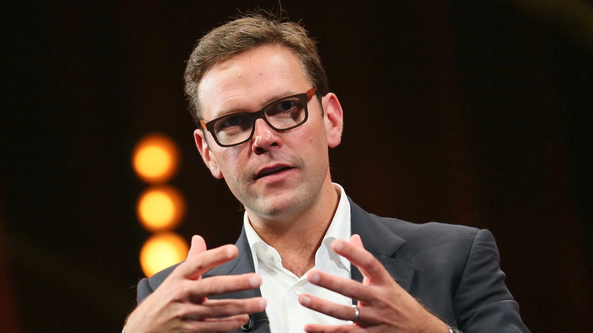 James Murdoch at a keynote in Cannes, France.