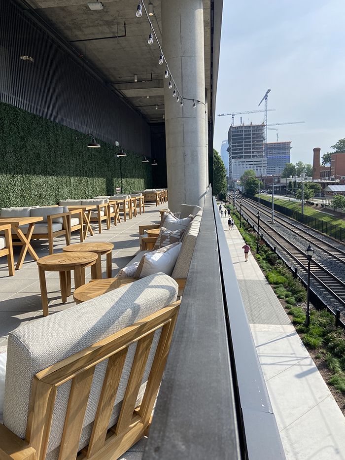 Sycamore's second floor looking out onto the rail trail.