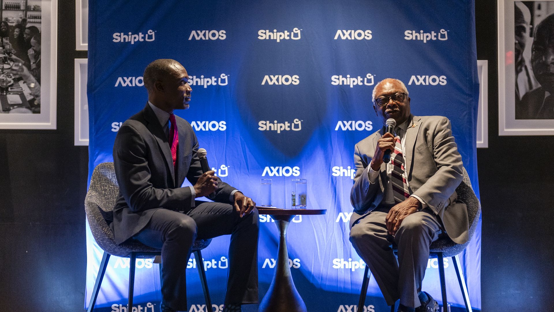 Rep. James Clyburn on the Axios stage.
