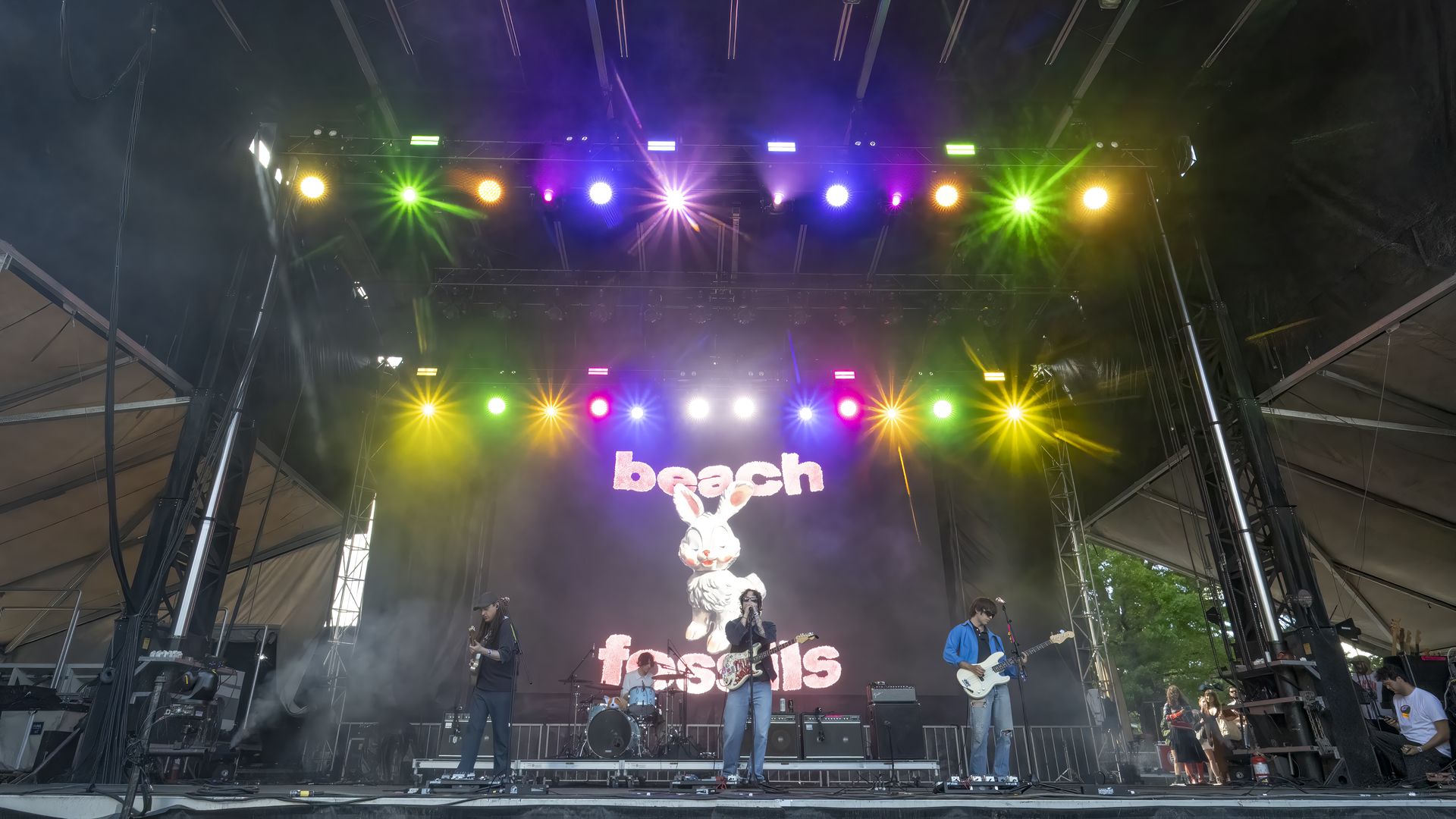 Beach Fossils perform during the 2024 Governors Ball at Flushing Meadows Corona Park on June 09, 2024 in New York City. 