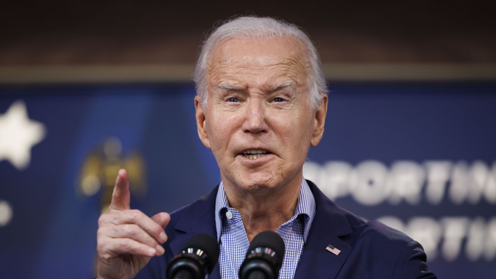 President Joe Biden speaks during a National Education Association event in the Eisenhower Executive Office Building in Washington, DC, US, on Tuesday, July 4, 2023. 