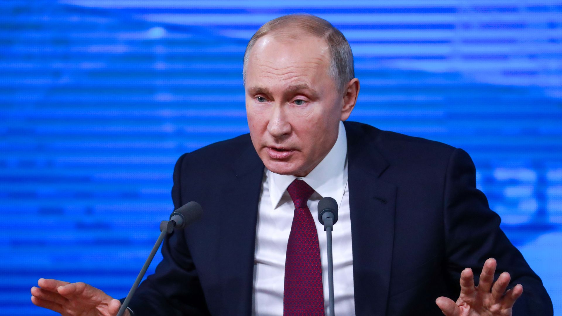 Vladimir Putin at a press conference