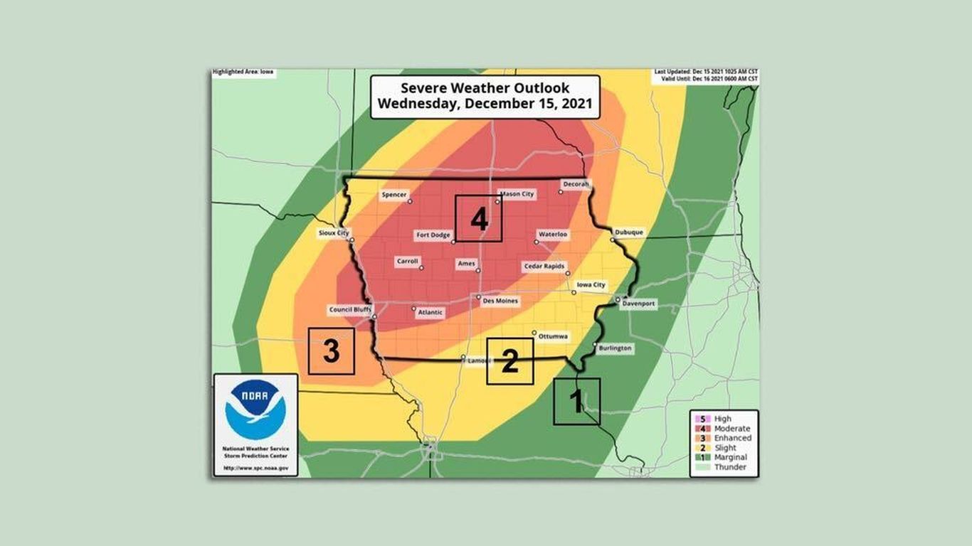 Des Moines braces for severe thunderstorms and possible tornadoes