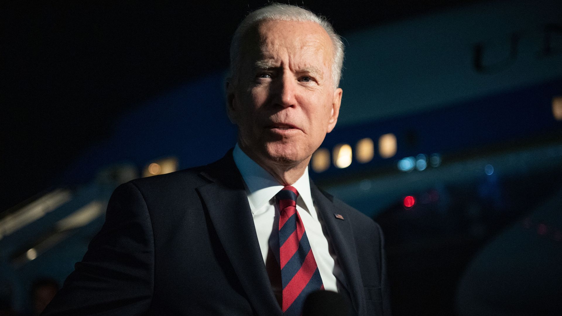 President Biden outside of Air Force One in Hebron, Kentucky on July 21.