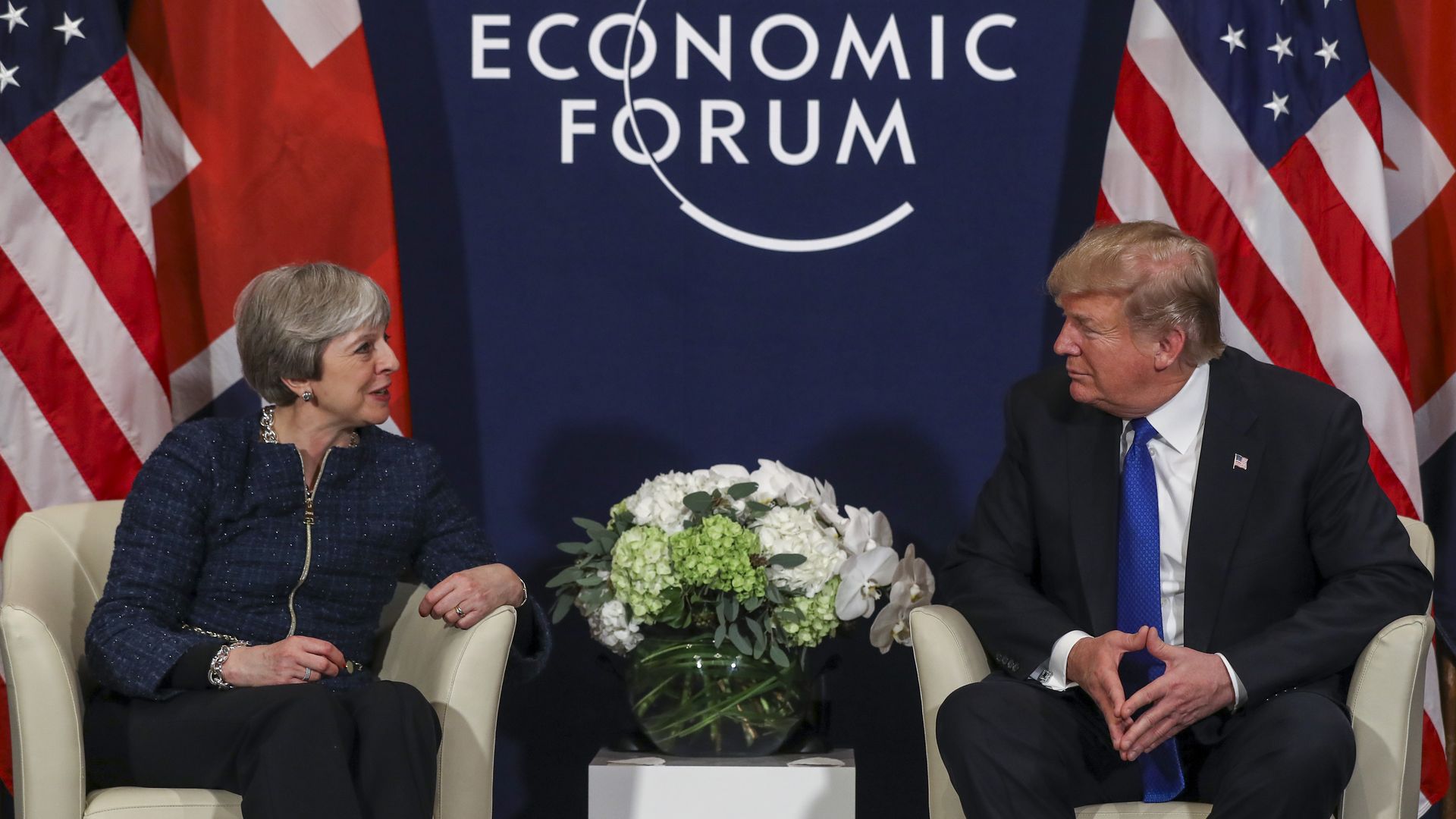 May speaks with Trump