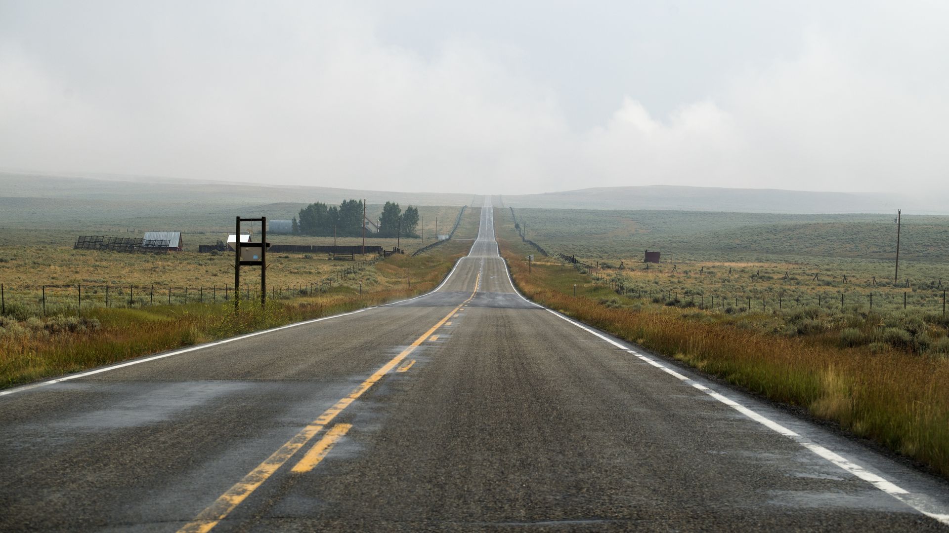 Stretch of highway in Montana