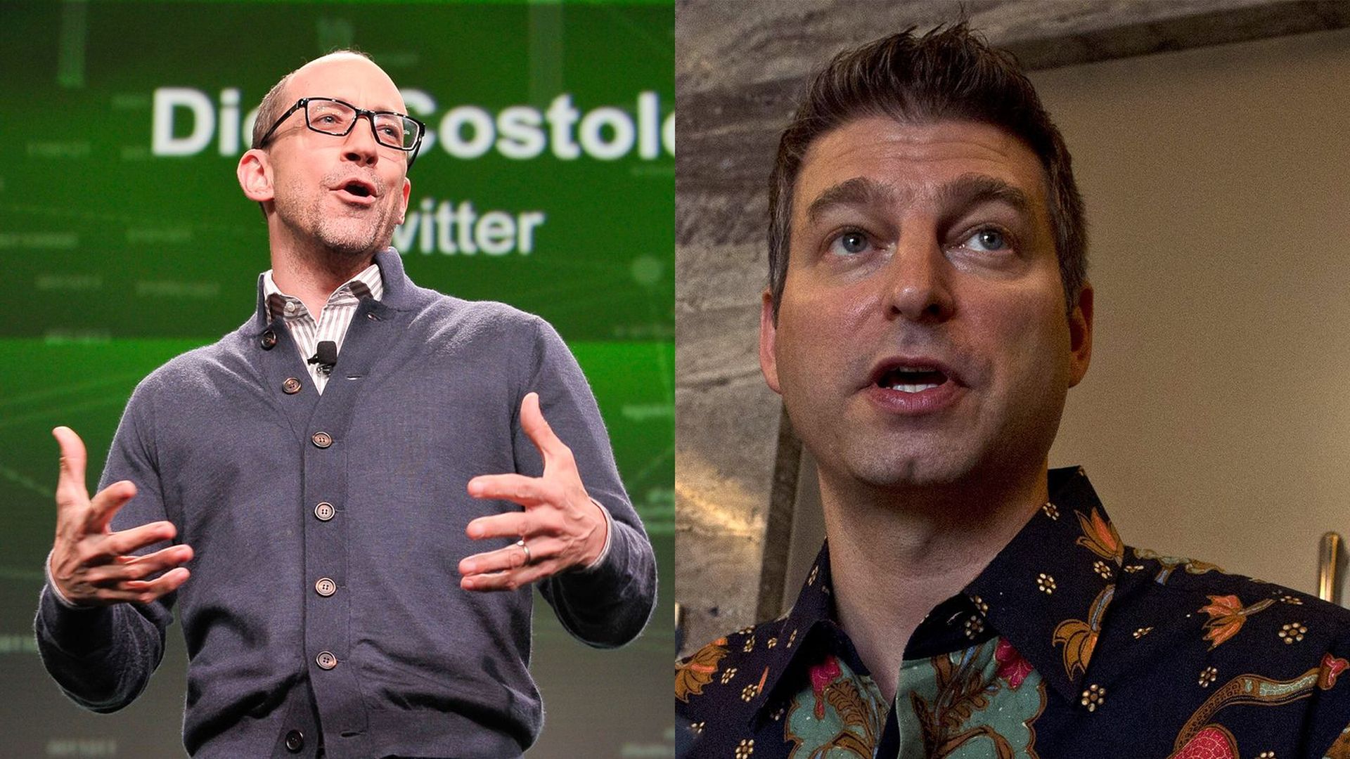 Dick Costolo (l), Adam Bain (r).