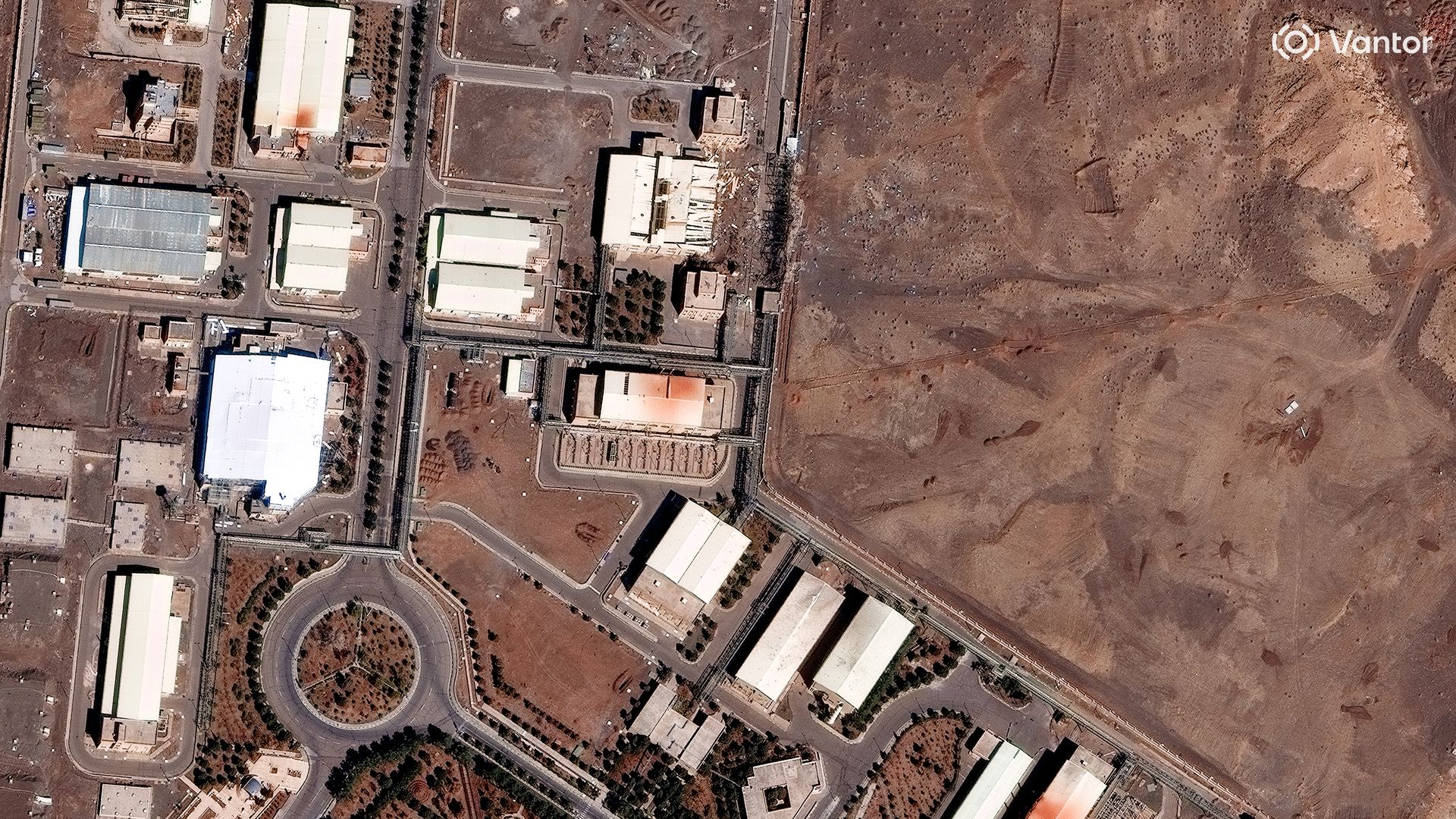 Satellite imagery shows the Natanz nuclear facility complex
