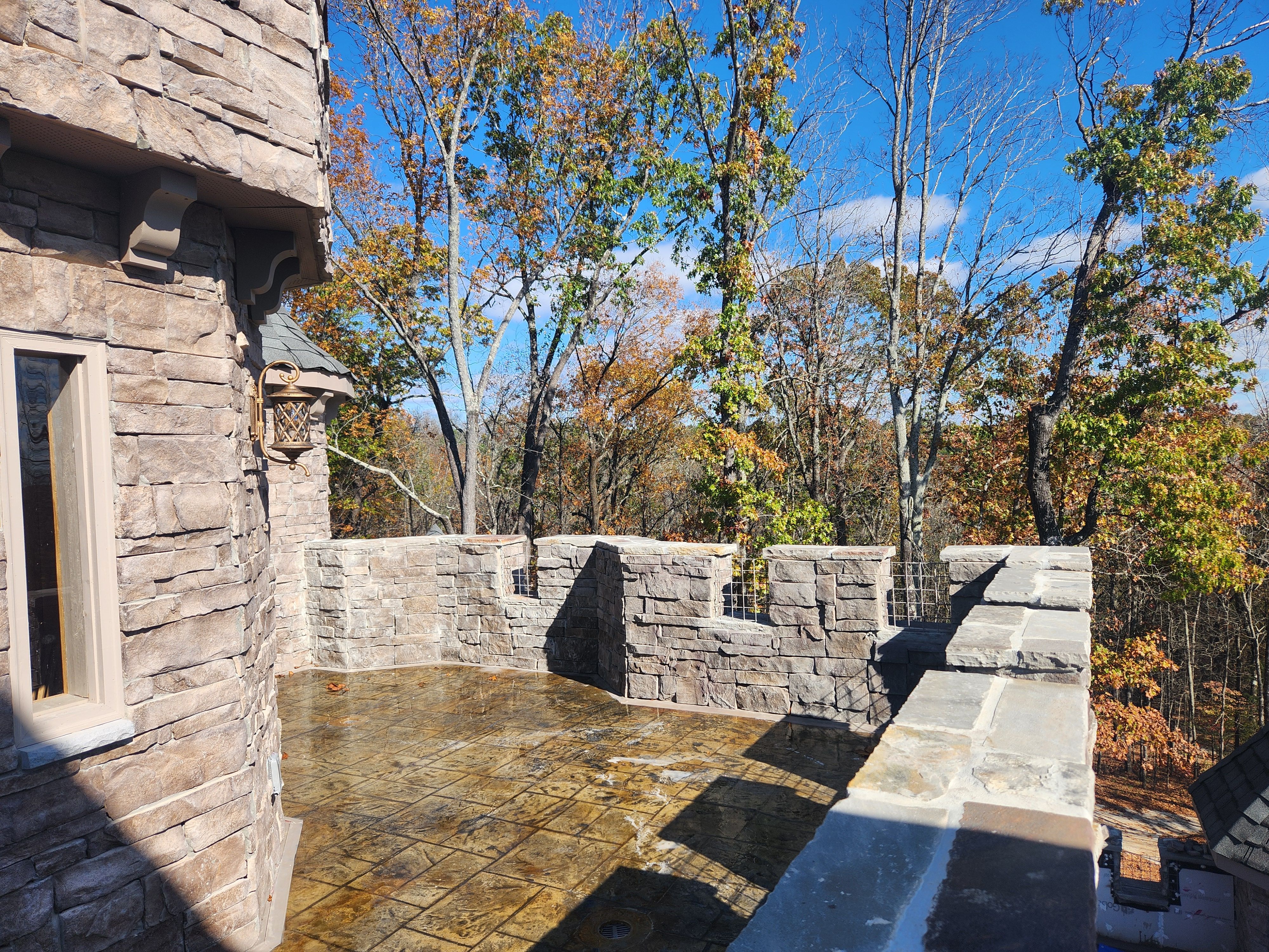 The view of the rooftop terrace at The Castle at Kingston.