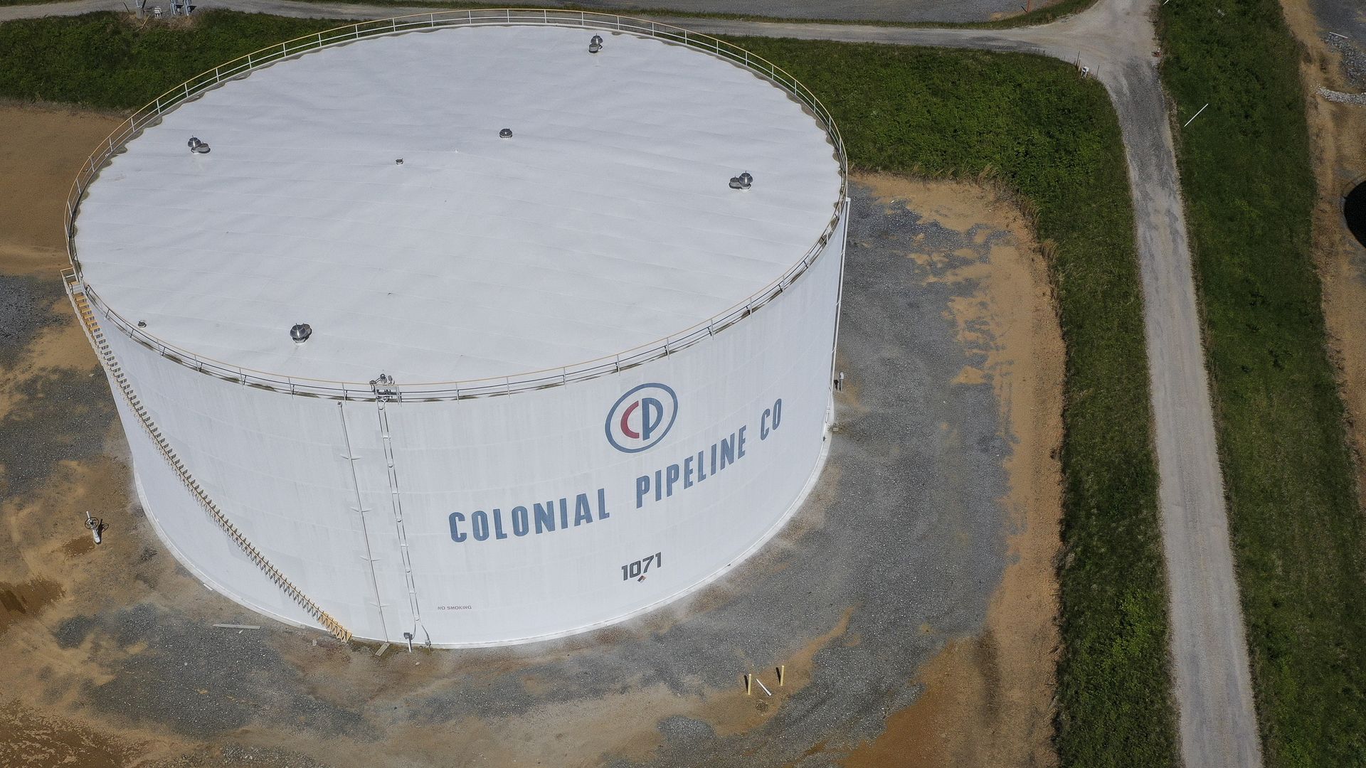 Fuel tanks at Colonial Pipeline's Dorsey Junction Station on May 13 in Washington, D.C.