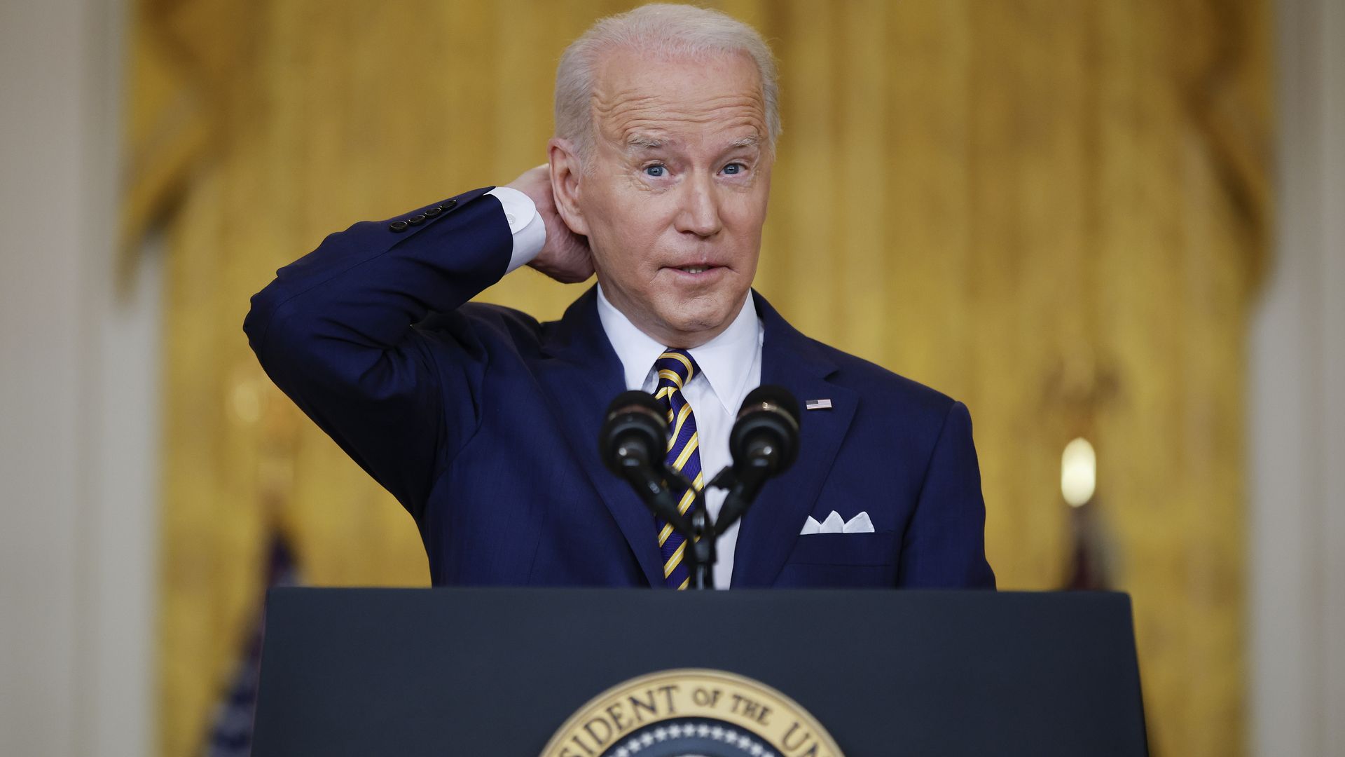Joe Biden at a news conference