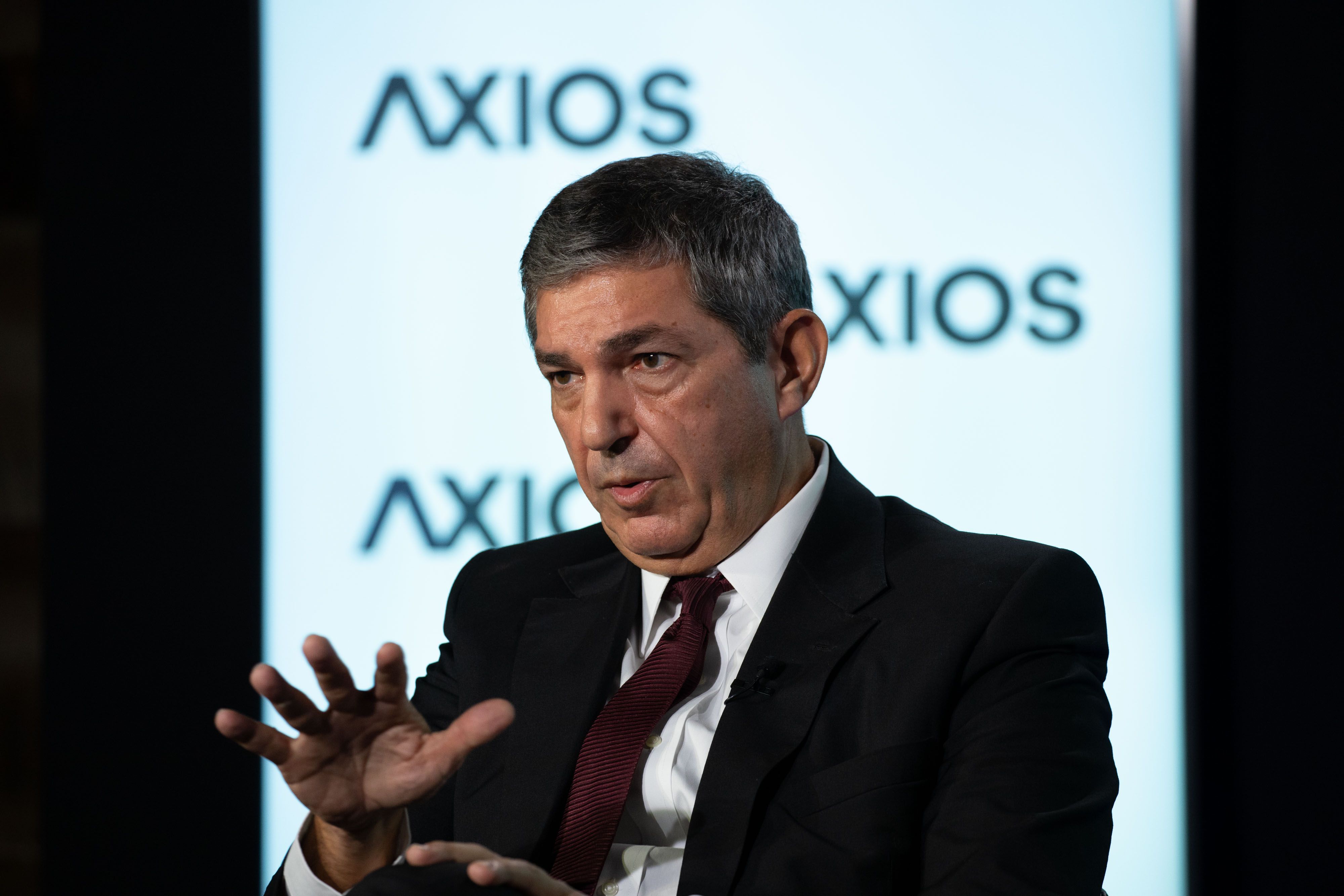 EU Ambassador to the US, Stavros Lambrinidis on the Axios stage. 
