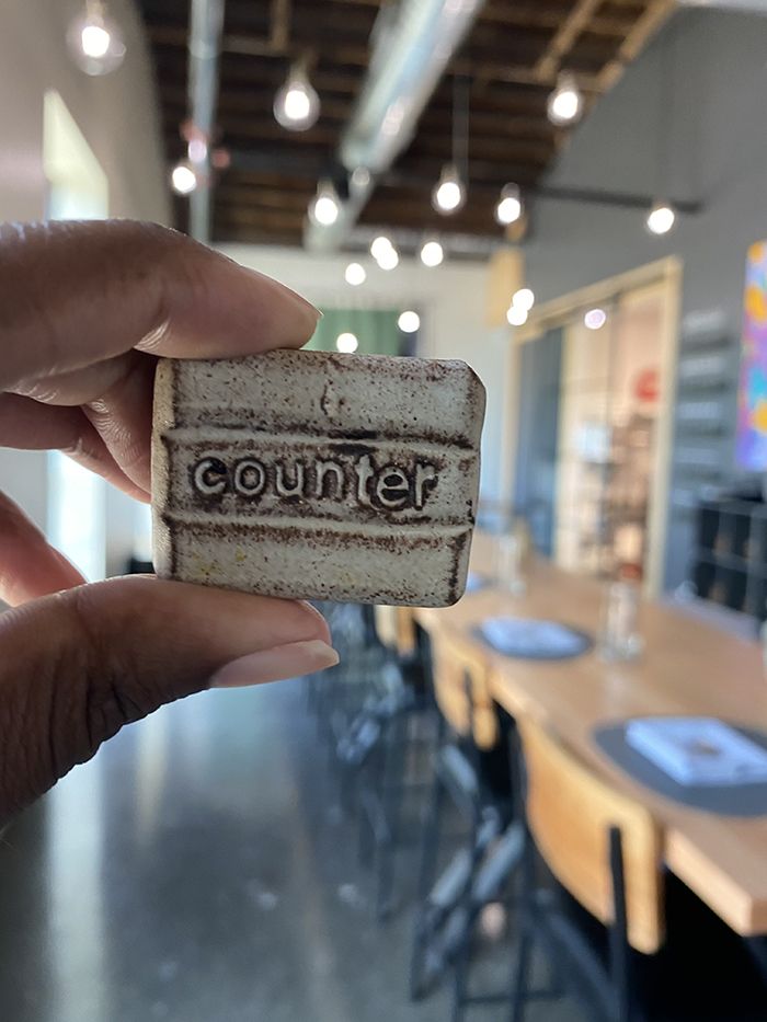 Counter-'s custom flatware rests