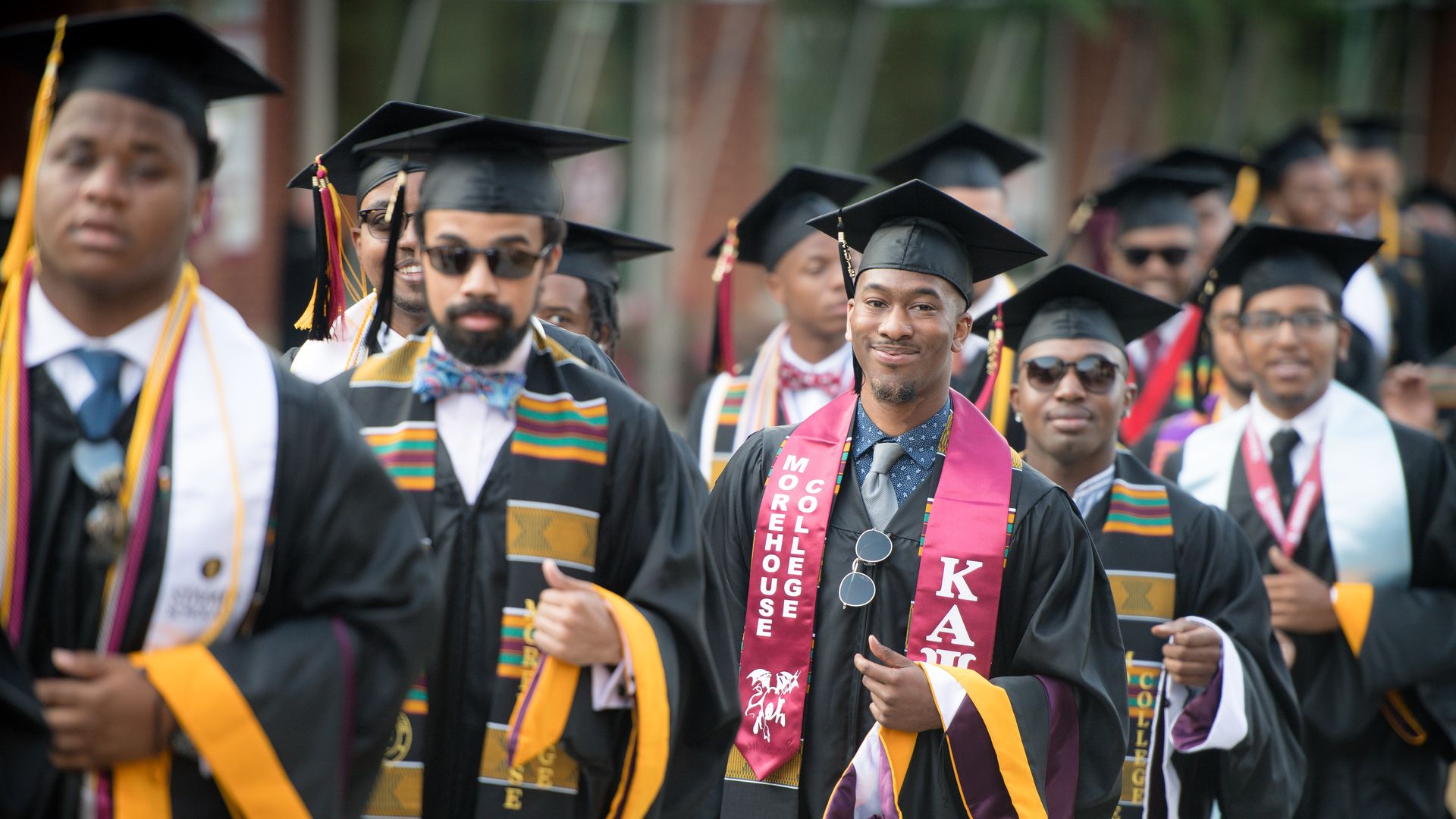 Morehouse College students at 2019 commencement.