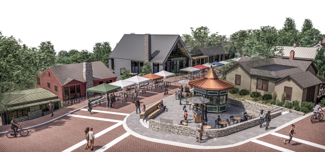 A rendering of Riverview Village.