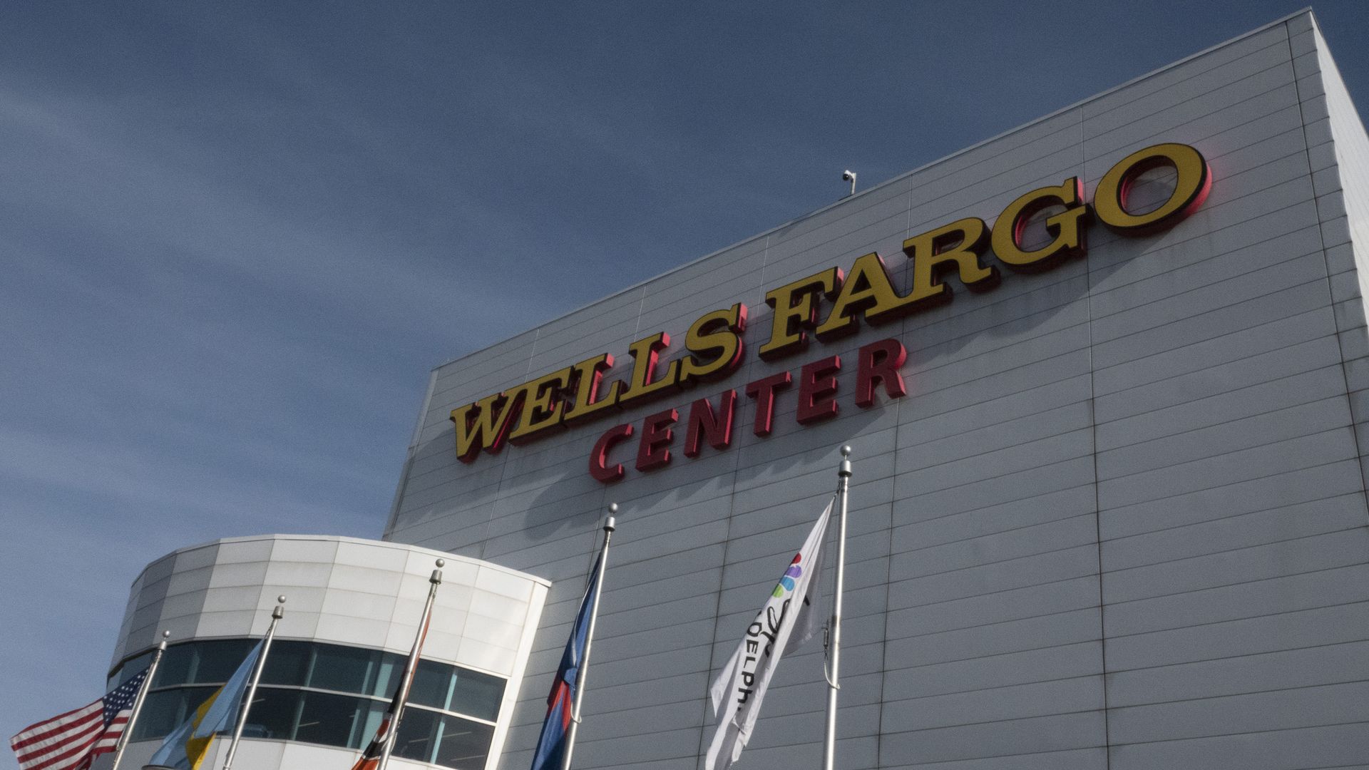 An exterior view of the Wells Fargo Center
