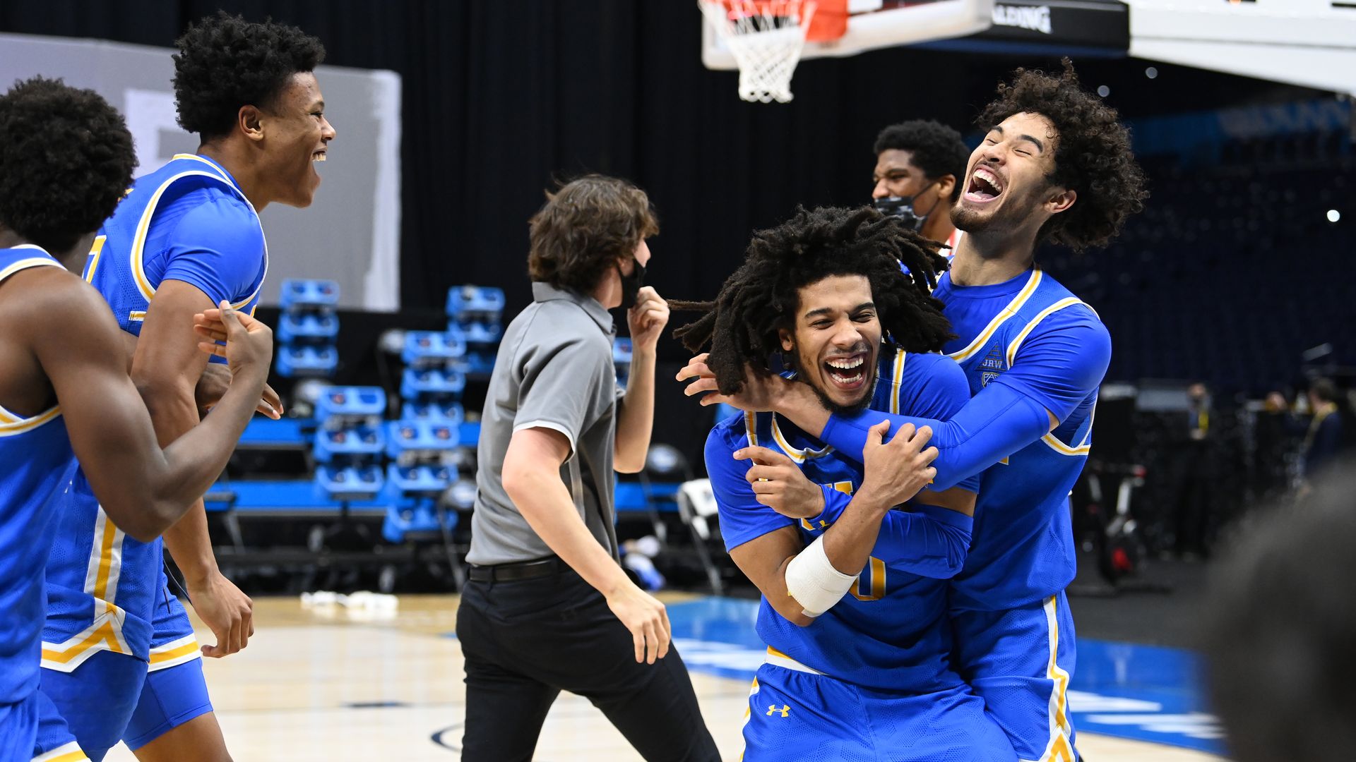 UCLA celebrating