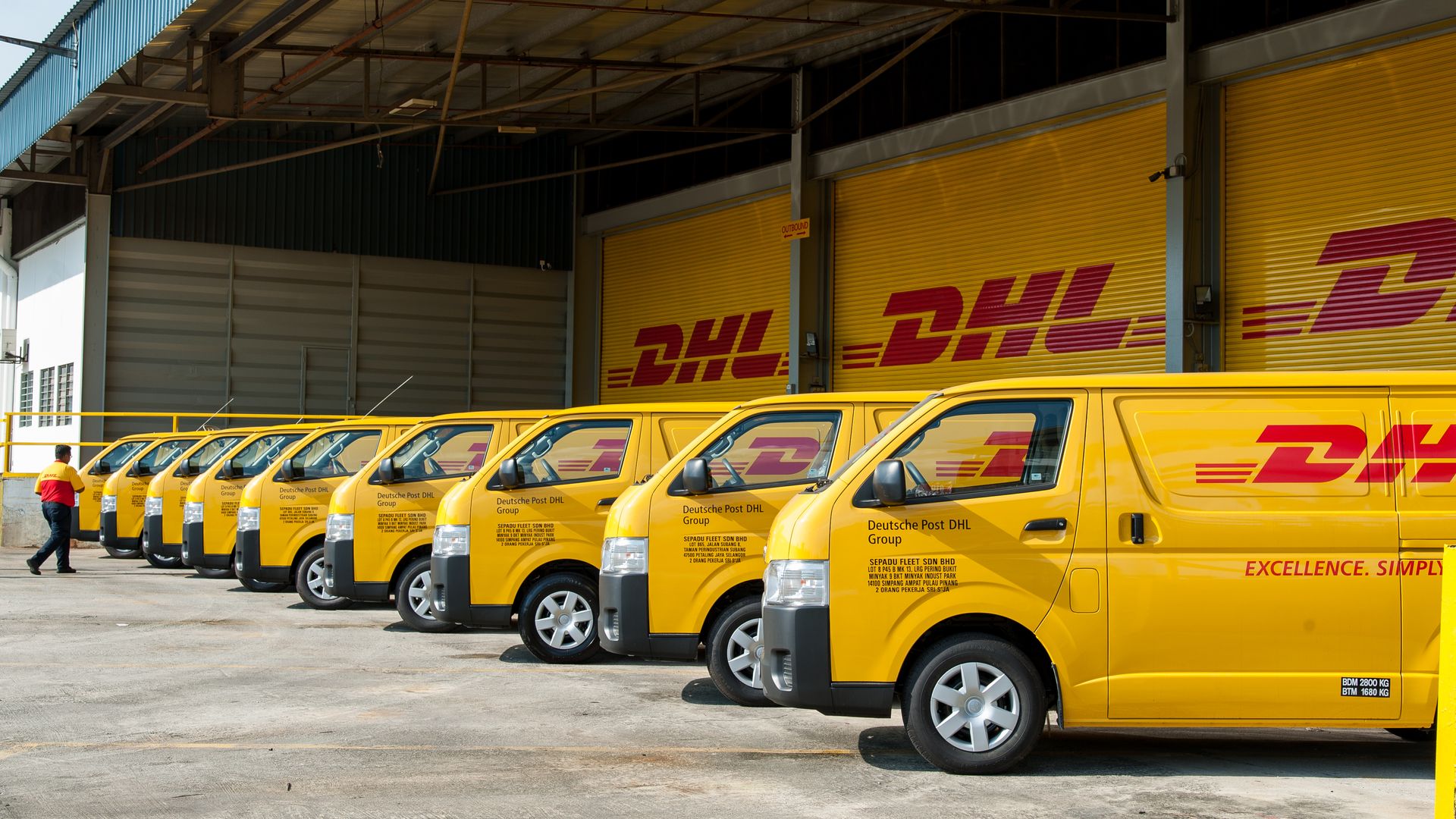 DHL delivery vans in Malaysia