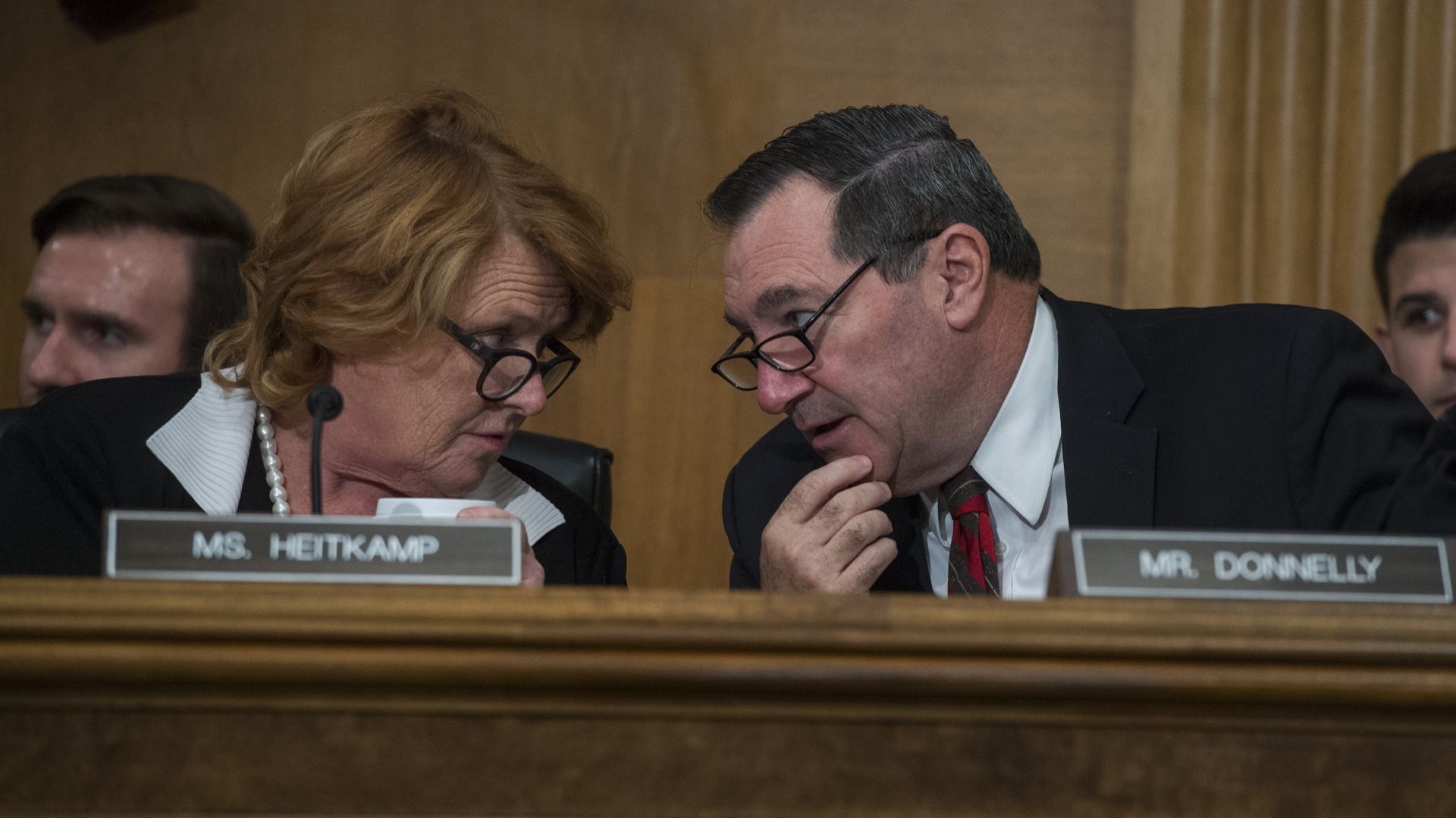 Heidi Heitkamp And Joe Donnelly Think Democrats Still Have A Rural - heidi heitkamp and joe donnelly in 2017 photo tom williams cq roll call via getty images