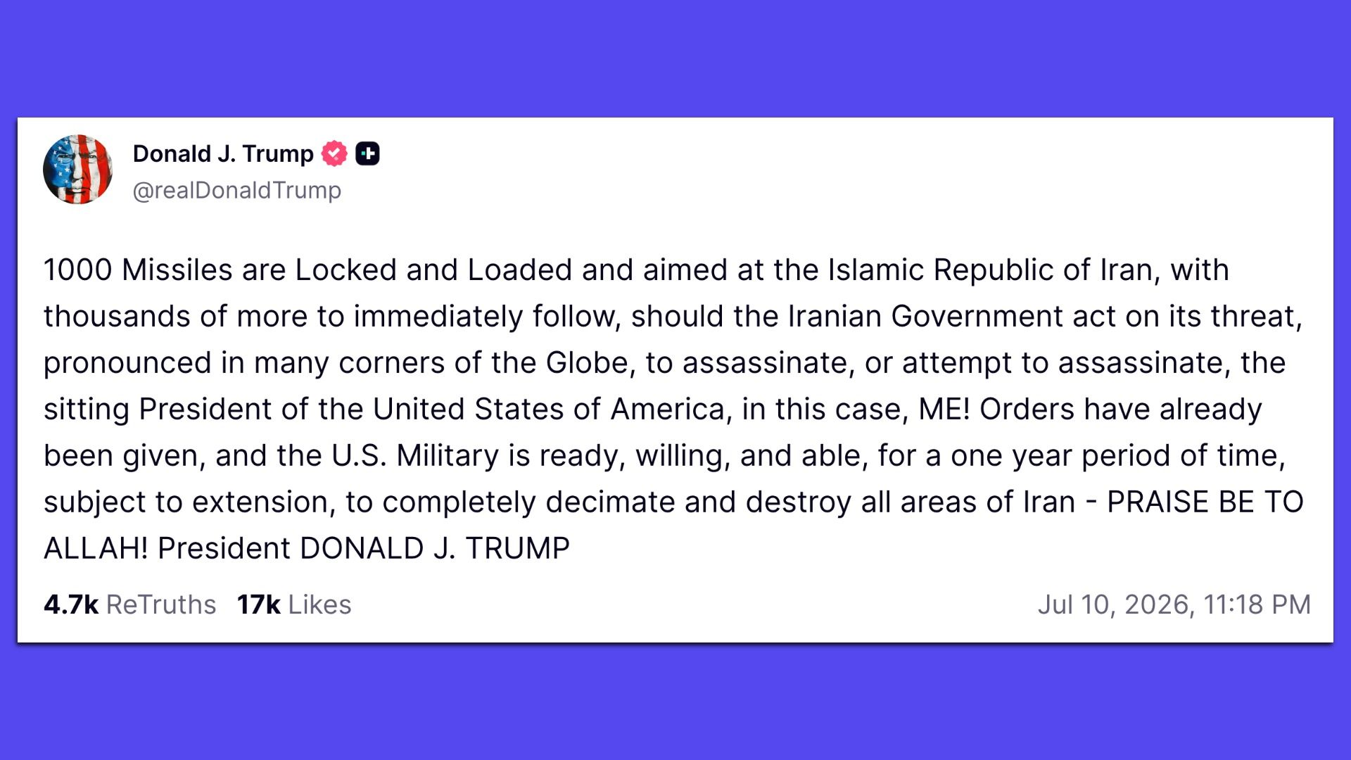 https://truthsocial.com/@realDonaldTrump/posts/116899176820572671