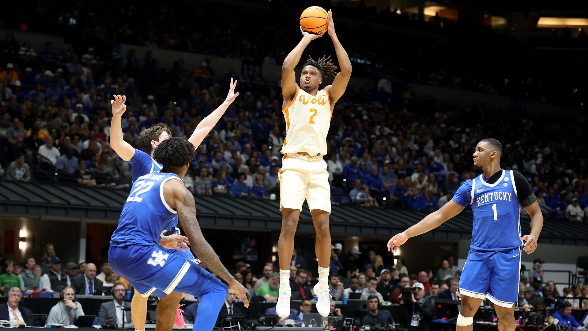 Chaz Lanier shoots the ball against Kentucky in March. 