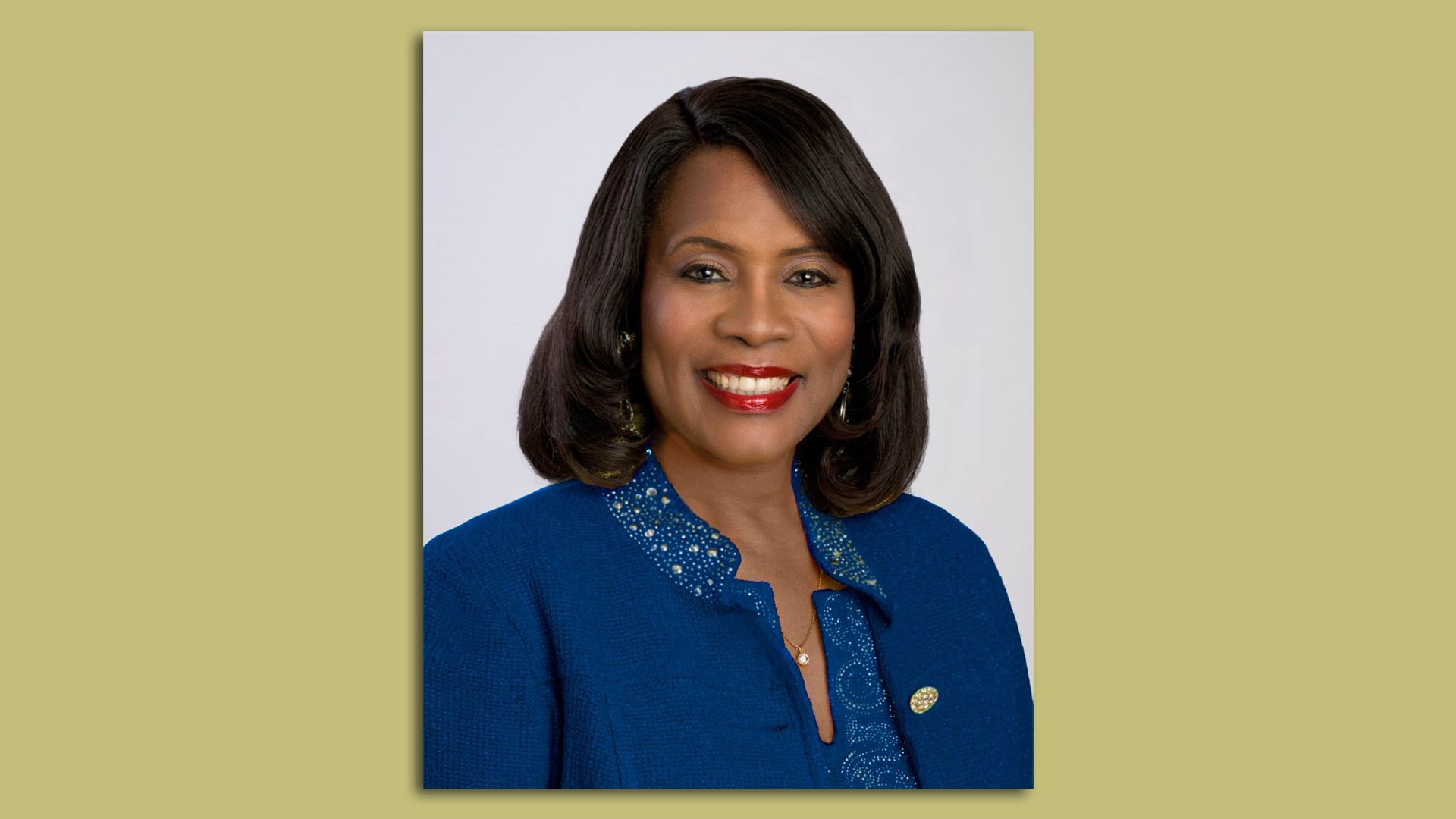 Tennessee State University President Glenda Glover smiling in a blue suit.