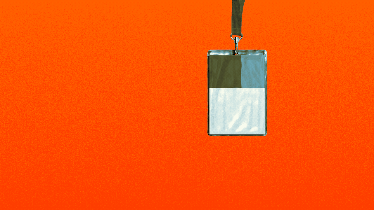 Animated illustration of lanyards filling up and crowding the frame. 