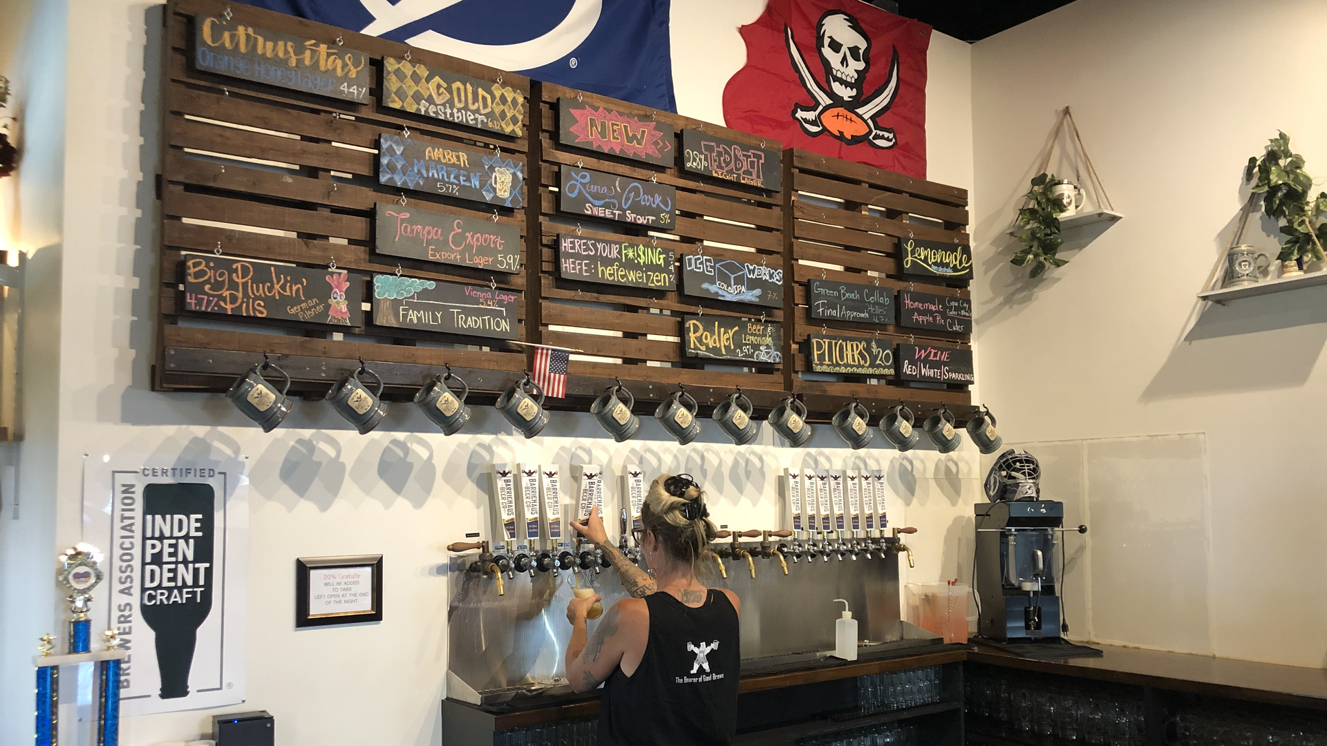 BarrieHaus Beer Co. represents good beer and local sports pride. Photo: John Frank/Axios