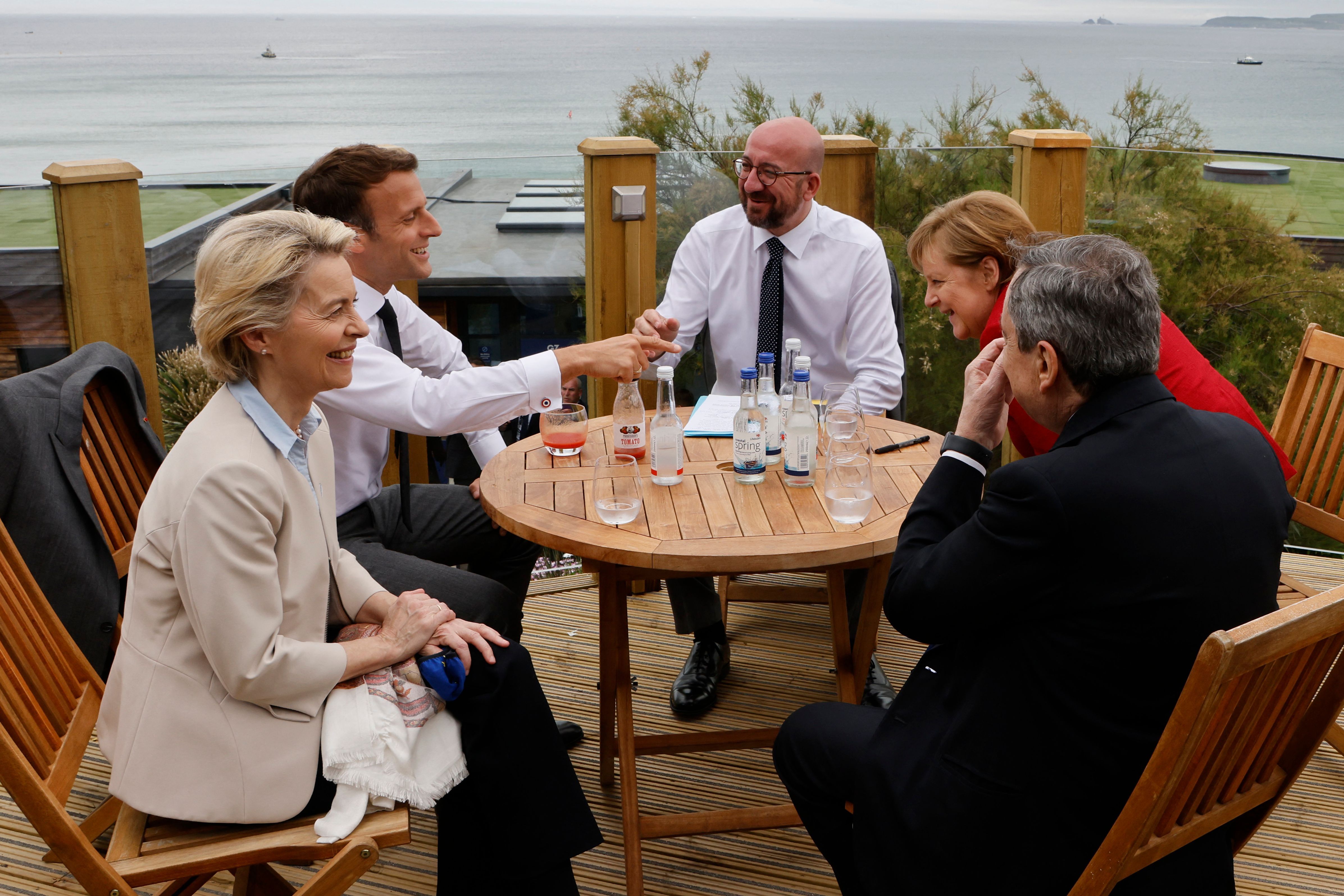 European leaders meet ahead of the G7 summit.