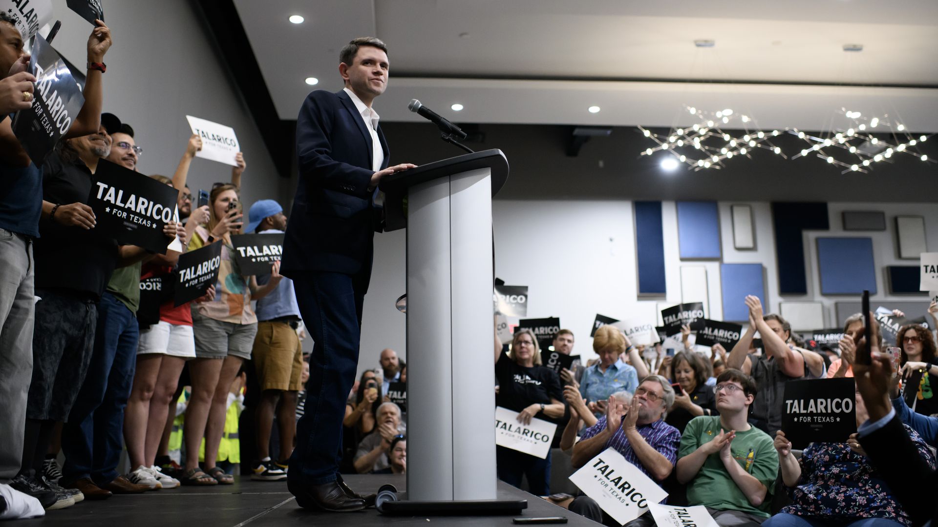State Representative James Talarico, a Democrat from Texas and US Senate candidate, during a campaign event in Houston, Texas, US, on Saturday, Sept. 13, 2025. 