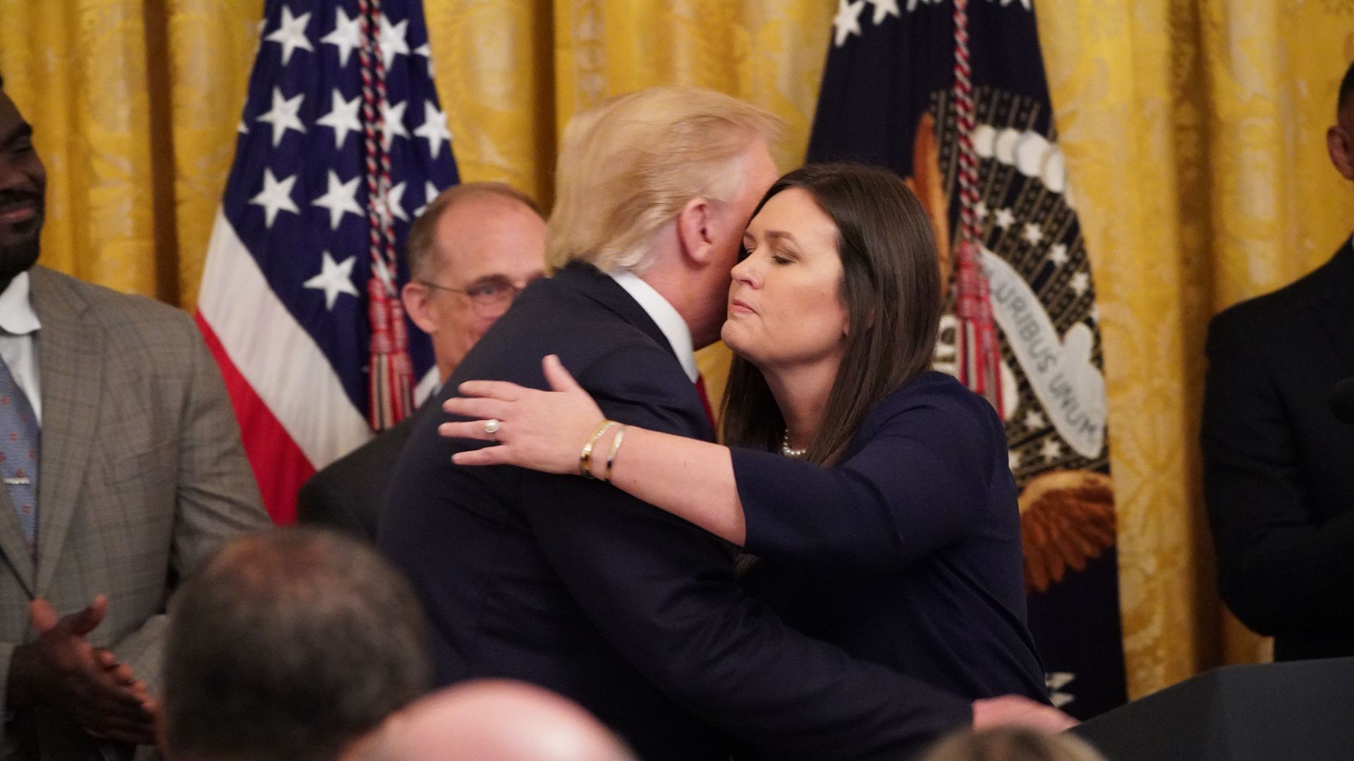 Sarah Sanders with Trump