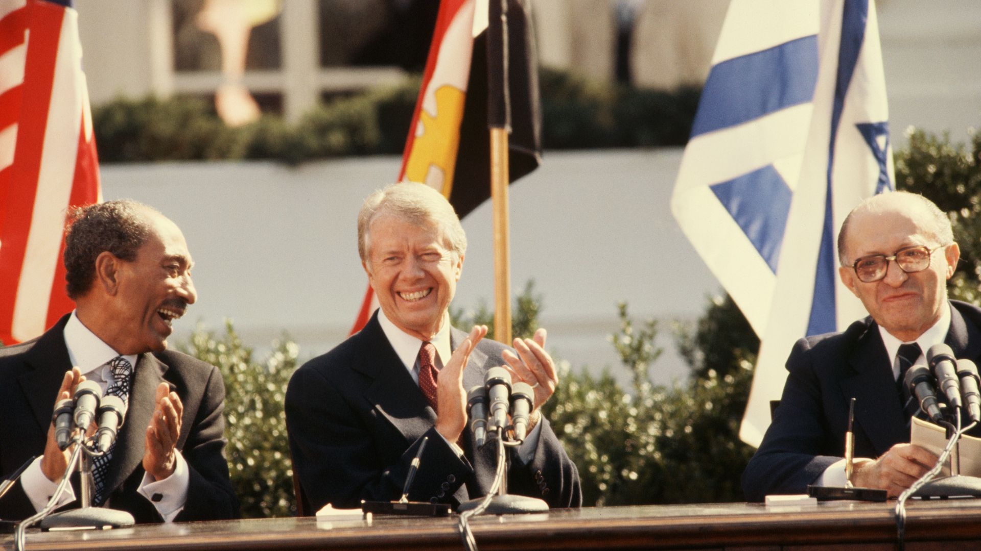 Anwar Sadat, Jimmy Carter and Menachem Begin