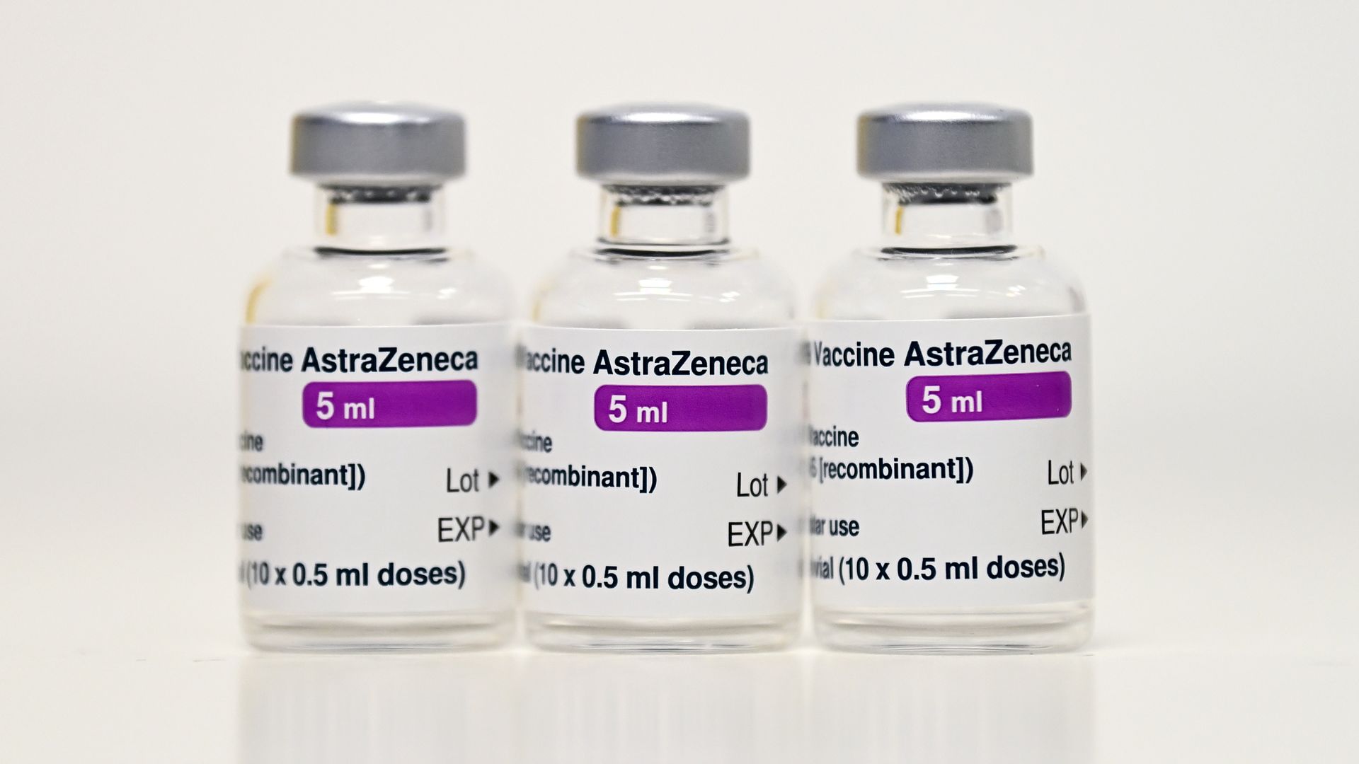 Picture of Oxford-AstraZeneca Covid-19 vaccine vials