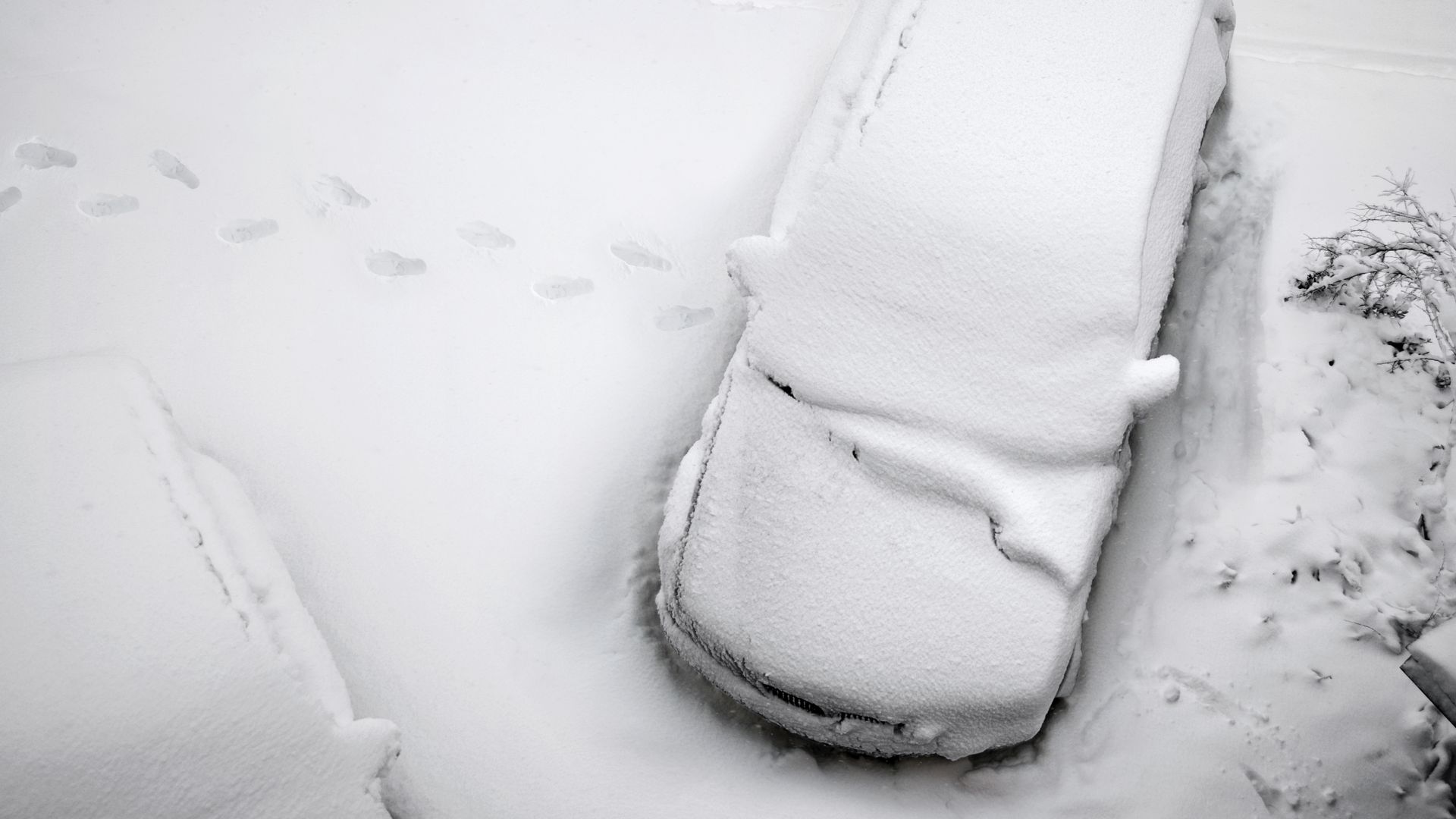 Car covered in snow