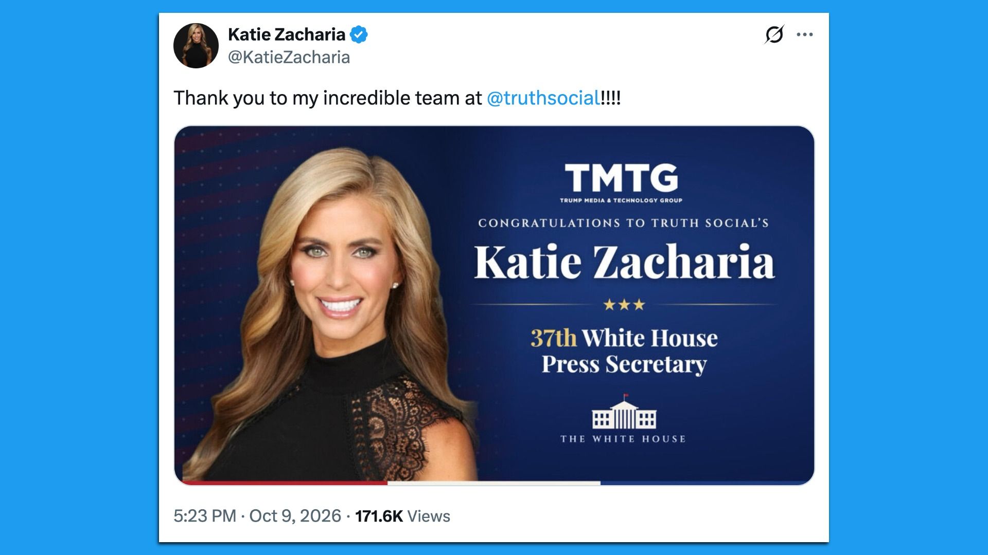 Tweet by Katie Zacharia