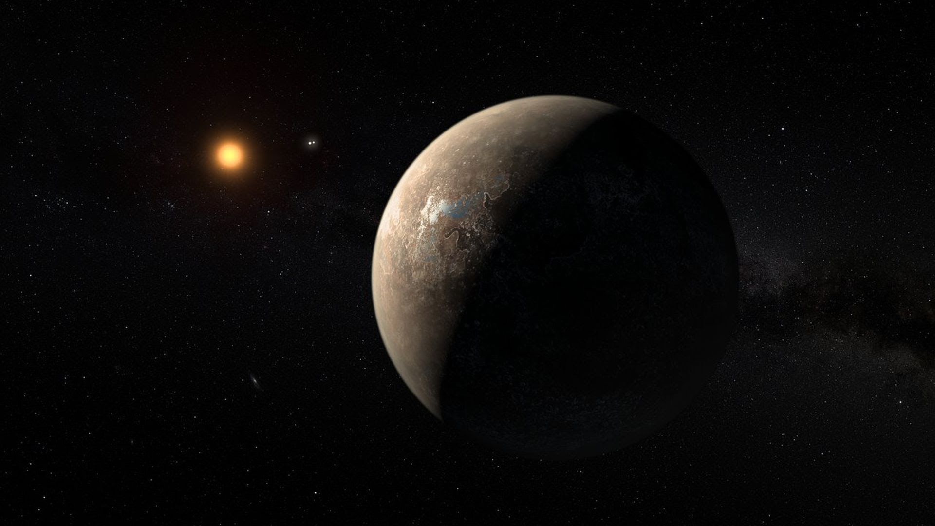 Artist's impression of Proxima-b orbiting its star. Photo: ESO/M. Kornmesser