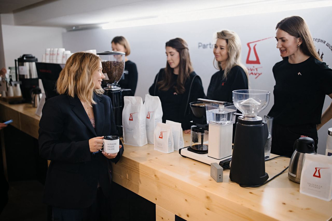 A picture of the Ukraine House baristas