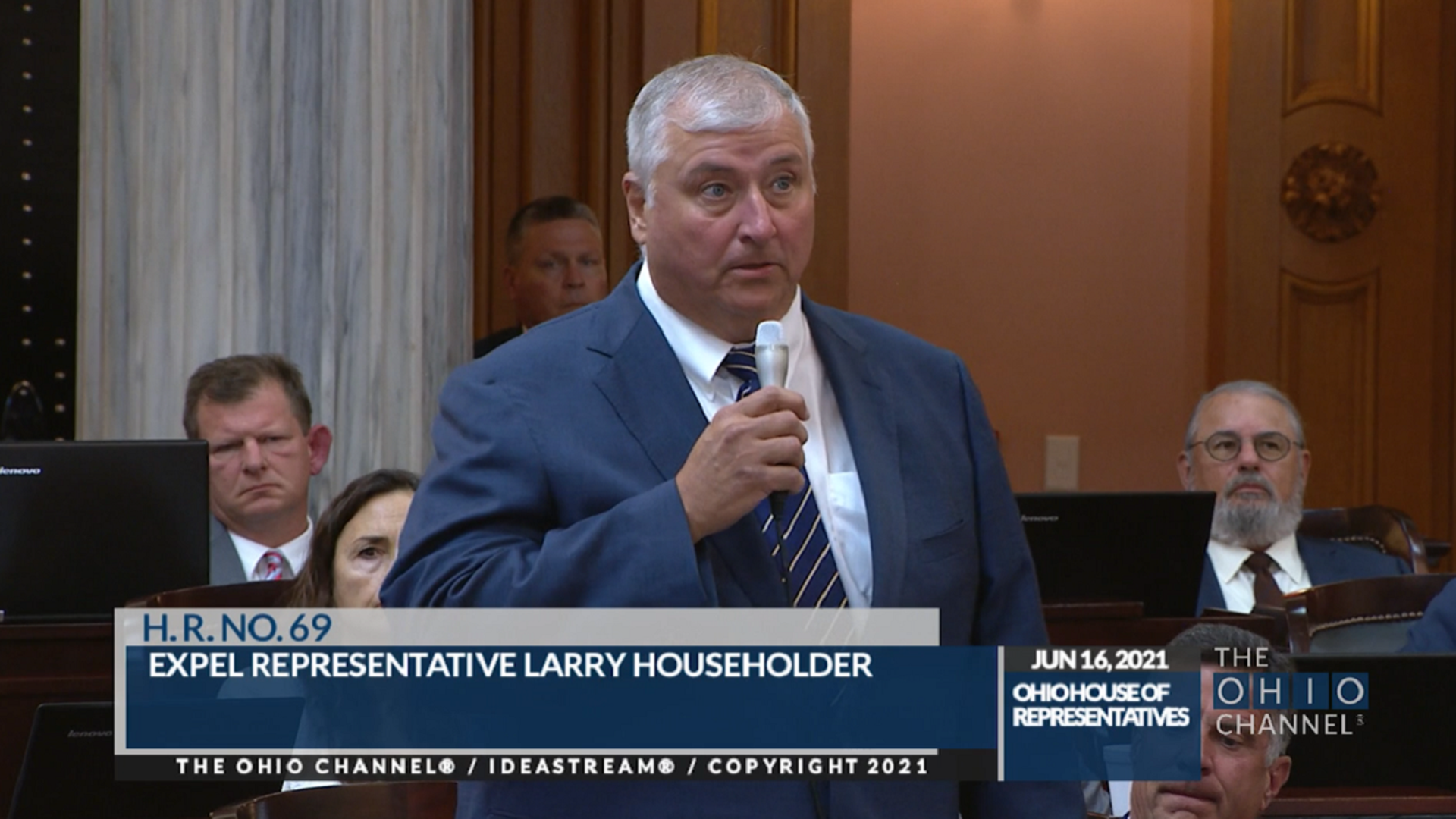 Former Ohio Representative Larry Householder speaking on the House floor. 