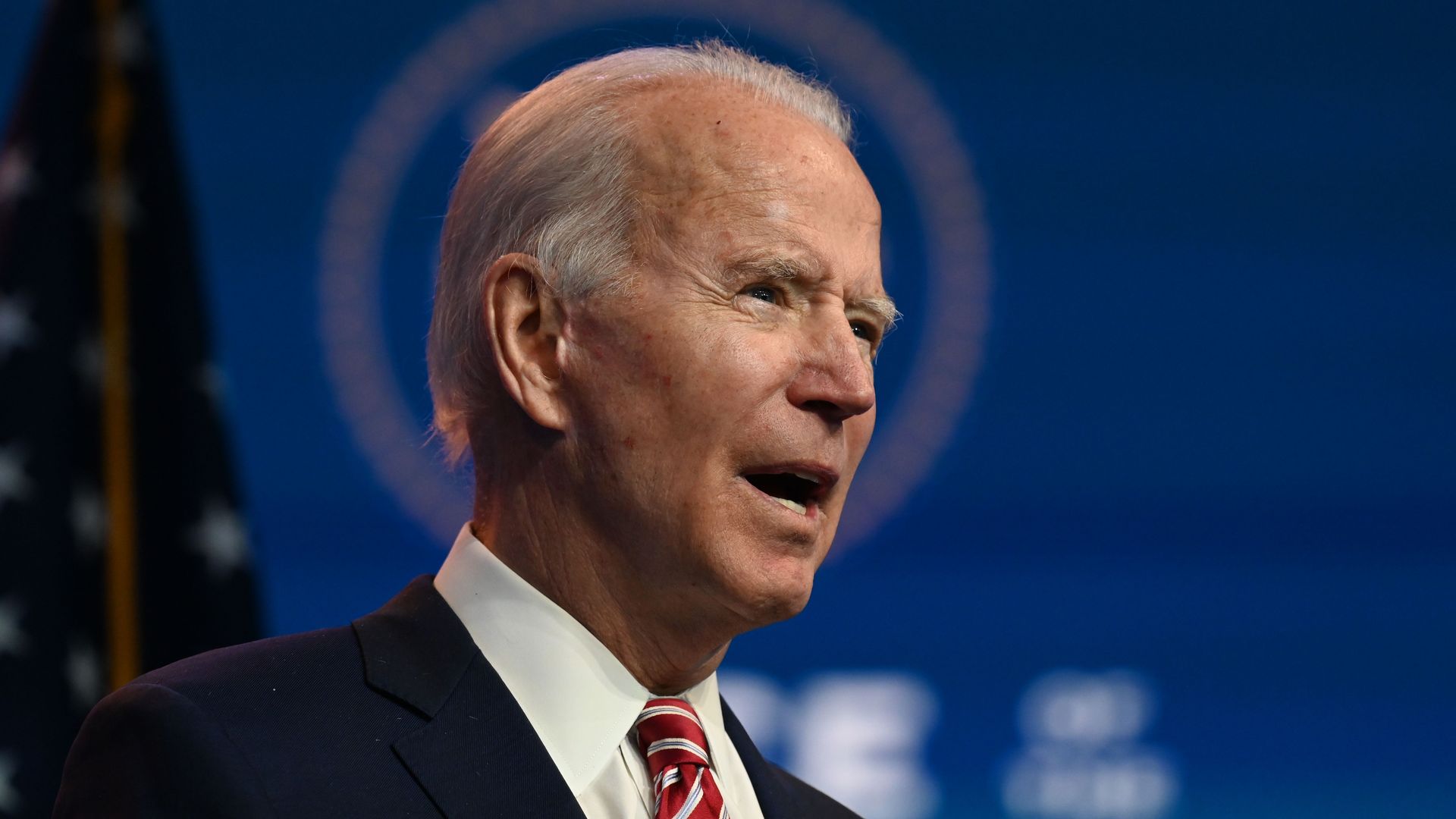 Joe Biden speaking in Wilmington, Delaware on Nov. 16.