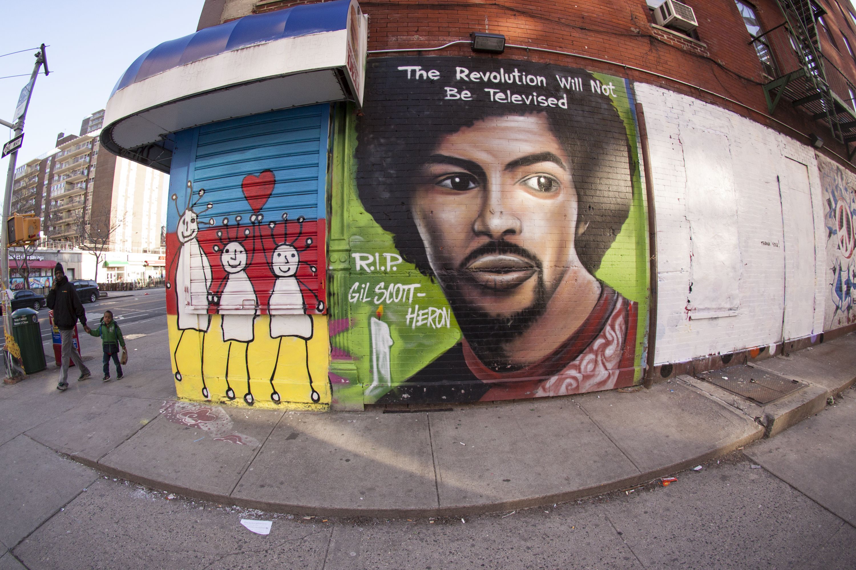  Gil Scott-Heron RIP mural photographed on East 12th street March 15, 2015 in New York City.