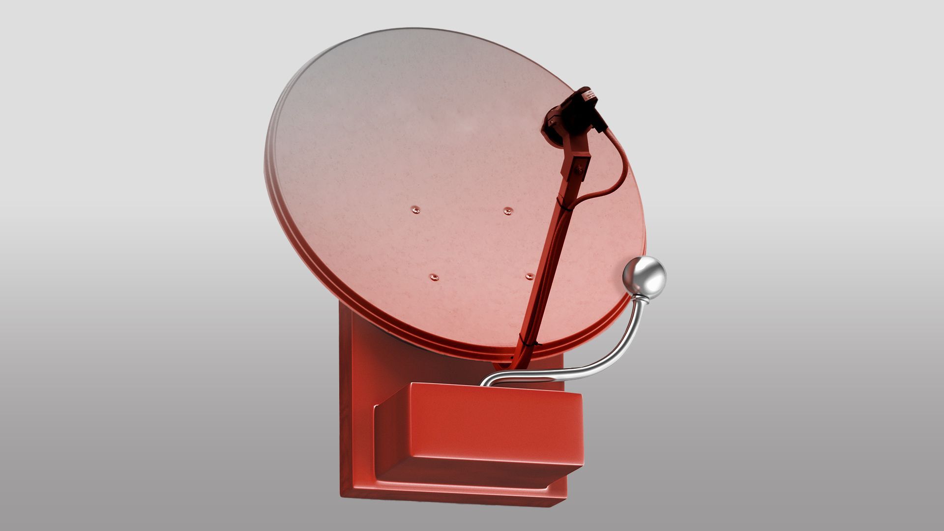 Illustration of a satellite dish and fire alarm bell combined