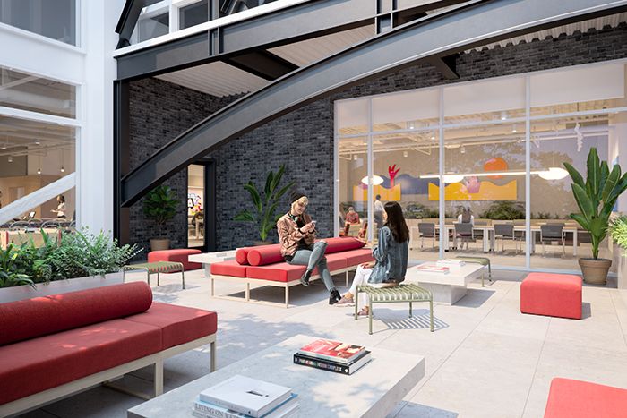 WeWork's new RailYard location outside