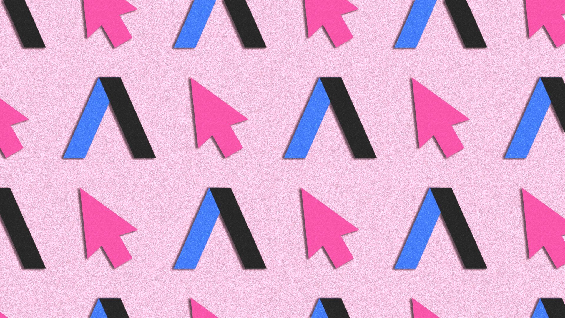 an illustration of repeating Axios logos and cursors