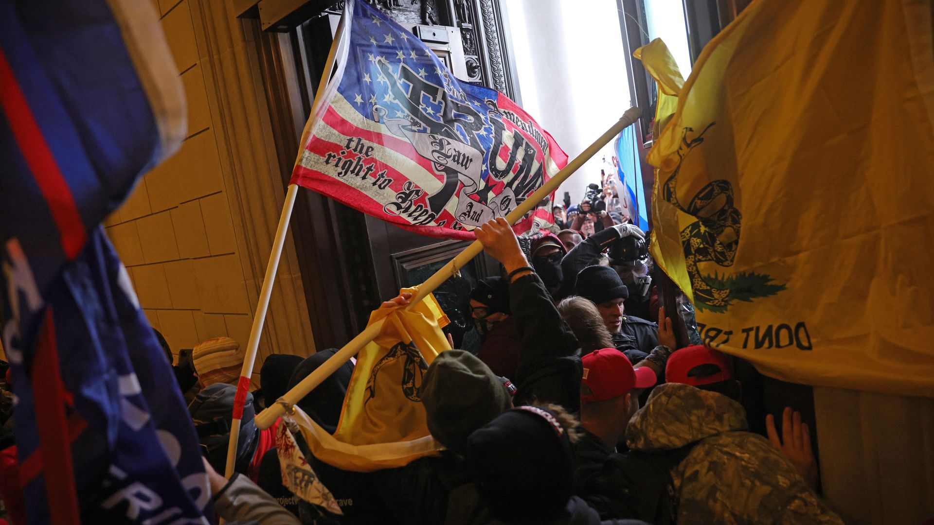 Jan. 6 rioters storm the Capitol.