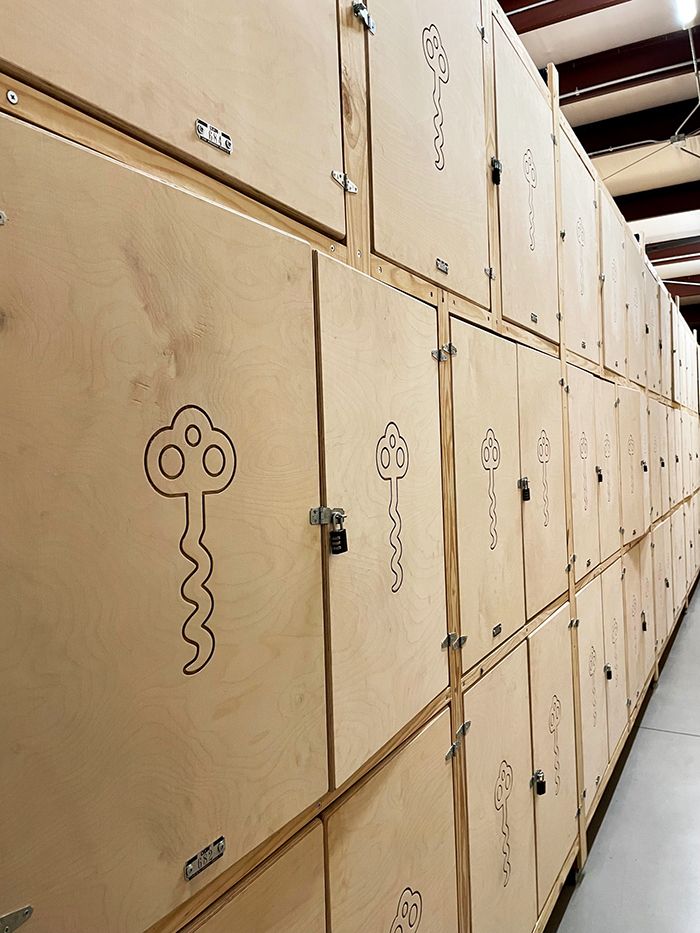 wine lockers at cork vault