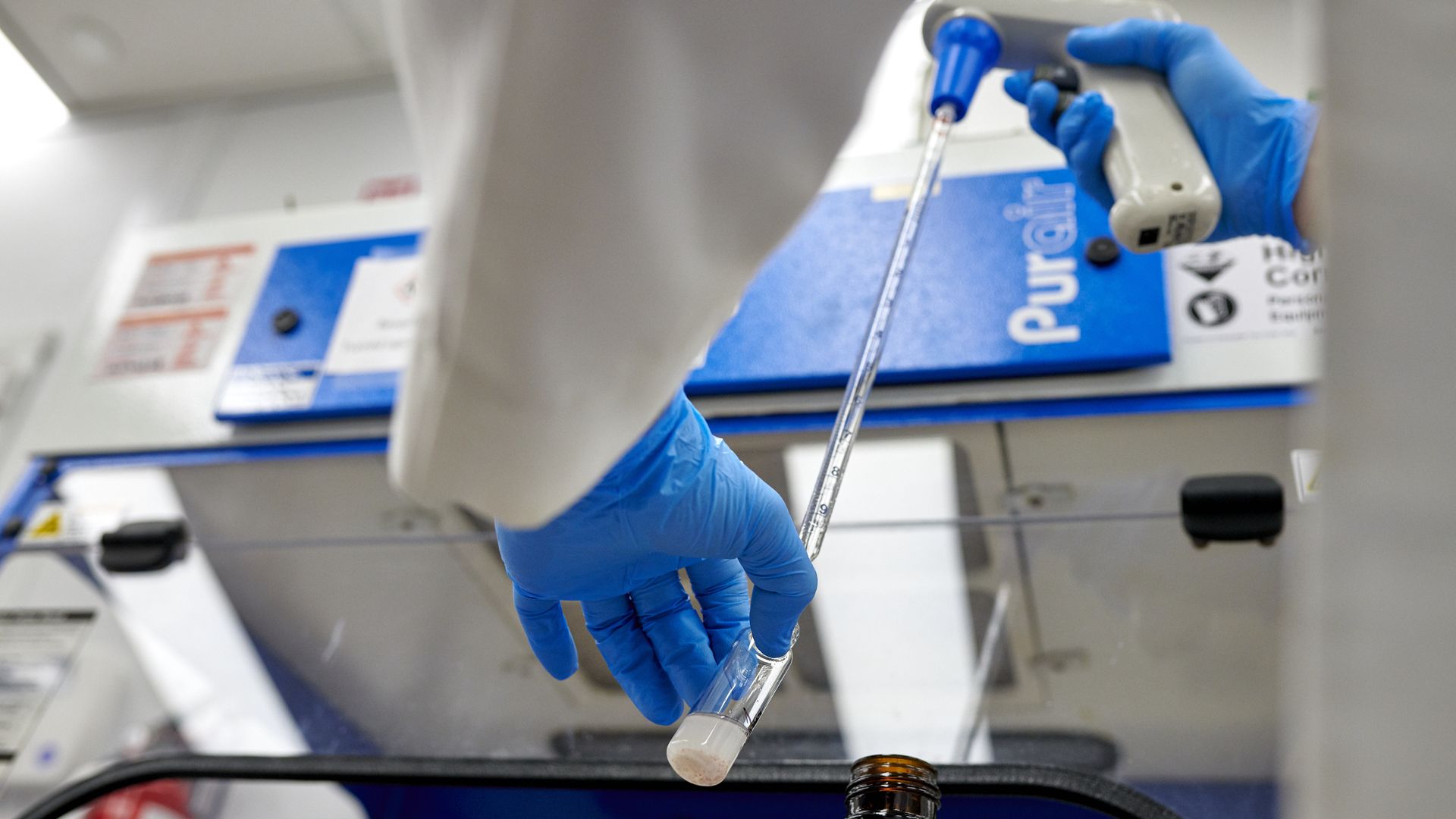 A researcher in a Valisure lab in New Haven, Connecticut, in September 2022.