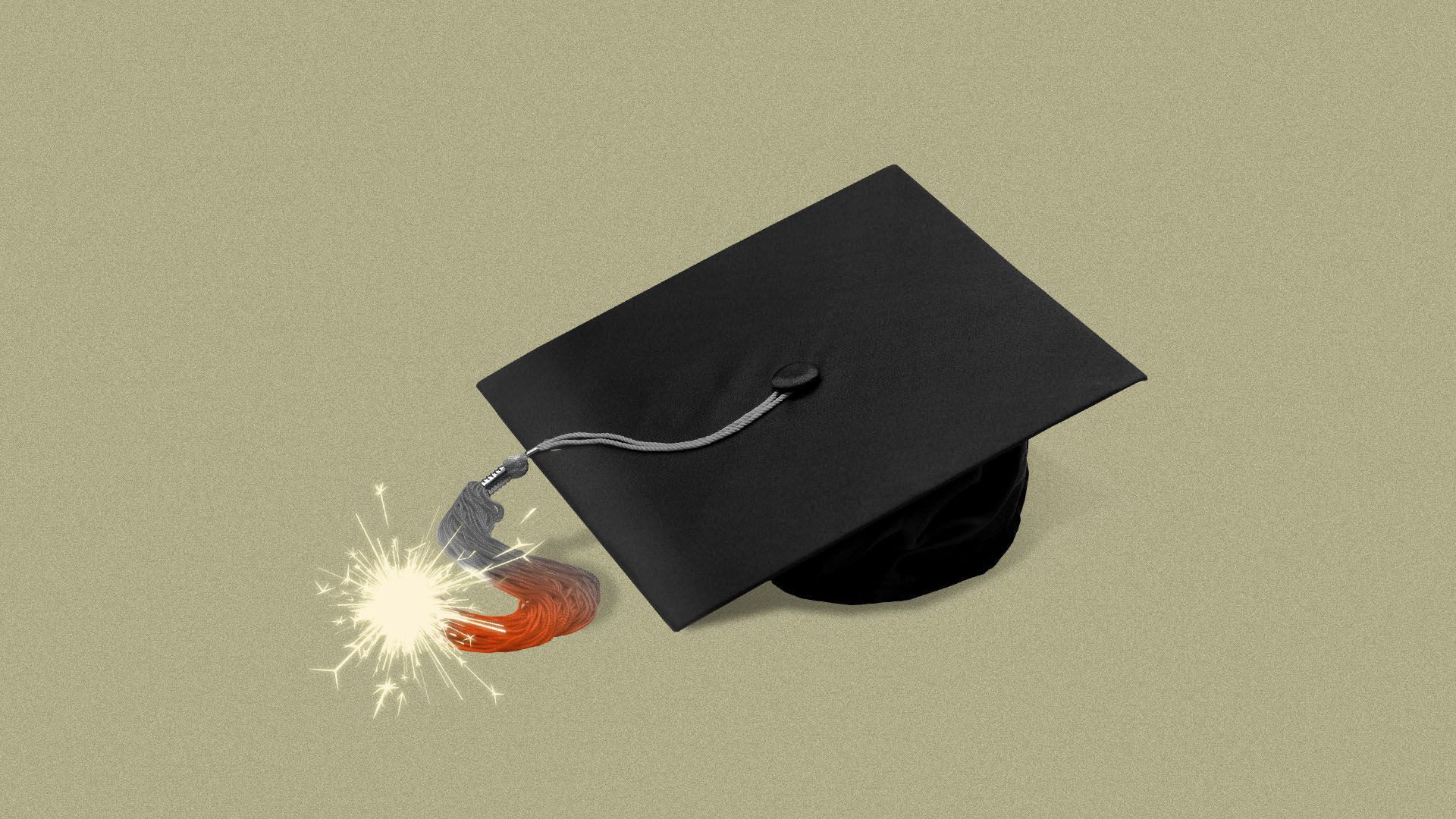 college hat connected to a fuse
