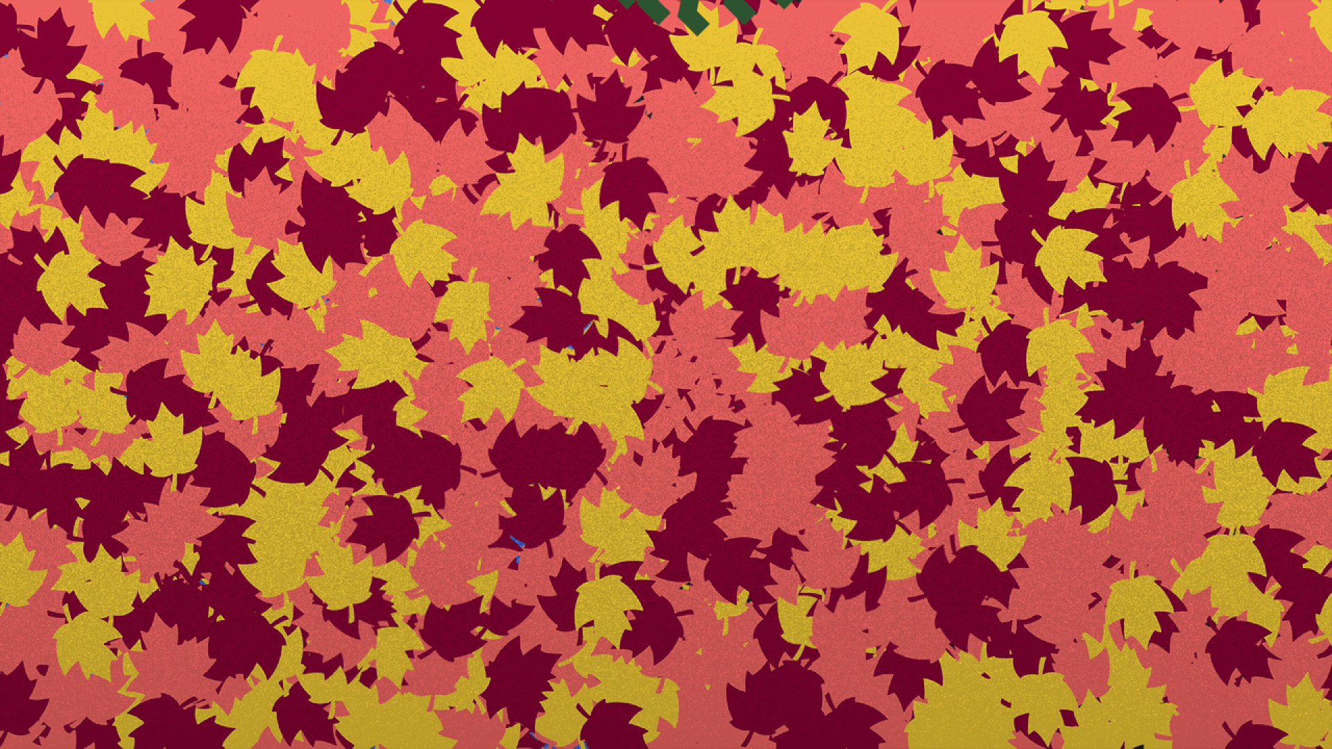 Illustration of a pile of leaves that is being raked to reveal an Axios logo.