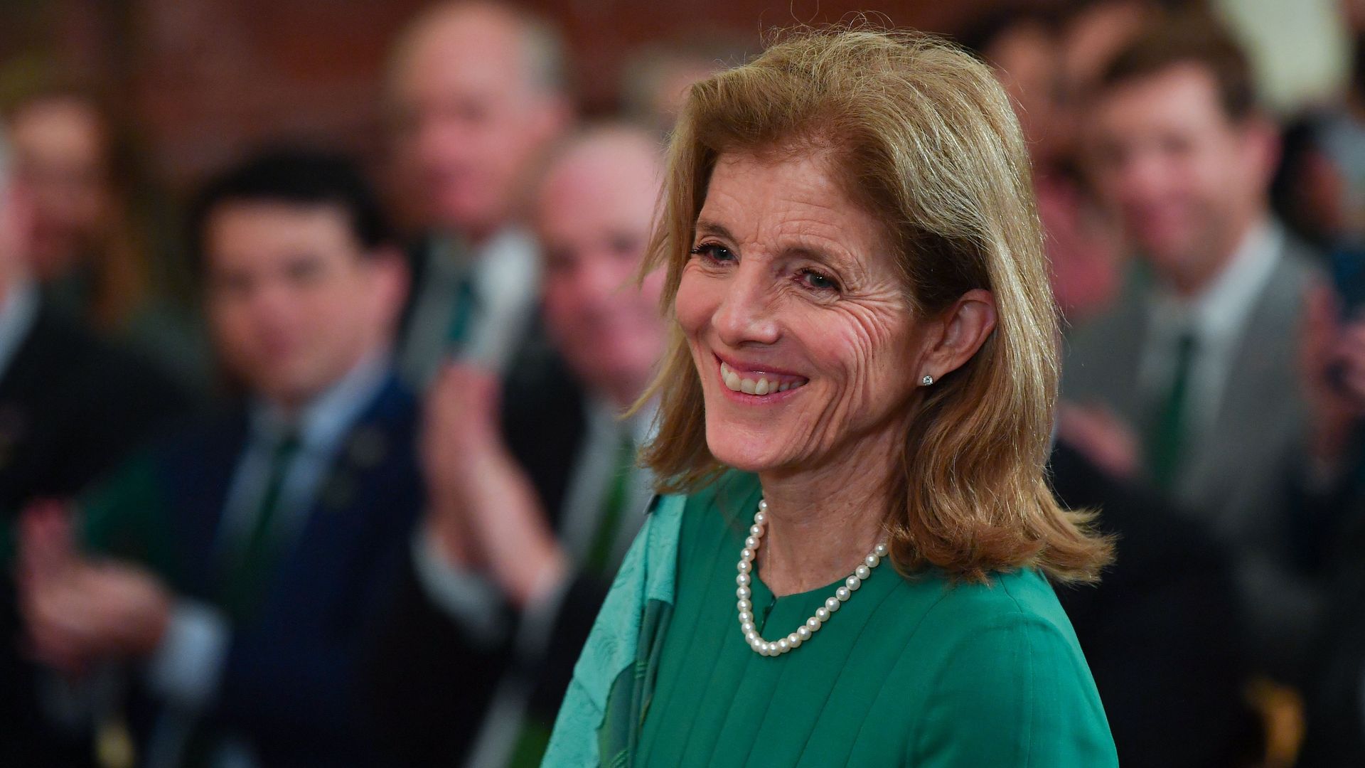 Caroline Kennedy is seen in the White House for a St. Patrick's Day celebration.